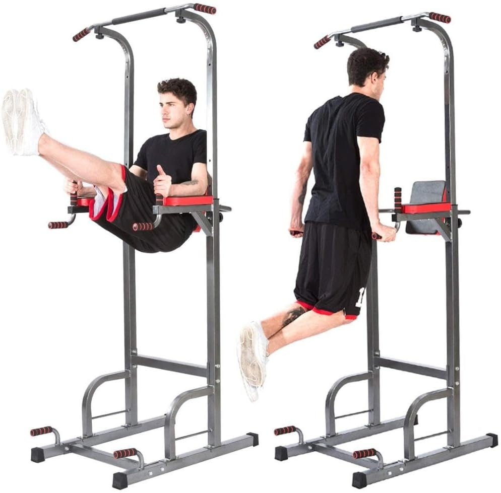 JHD Weight Bench Adjustable Chip Pull up Bar Rack Dip Bars Gym Lifting Benches Press Weights Exercise Fitness Equipment Home Workout Multi Station Power Tower 6 in 1 Half Racks Foldable Compact Design image number 6