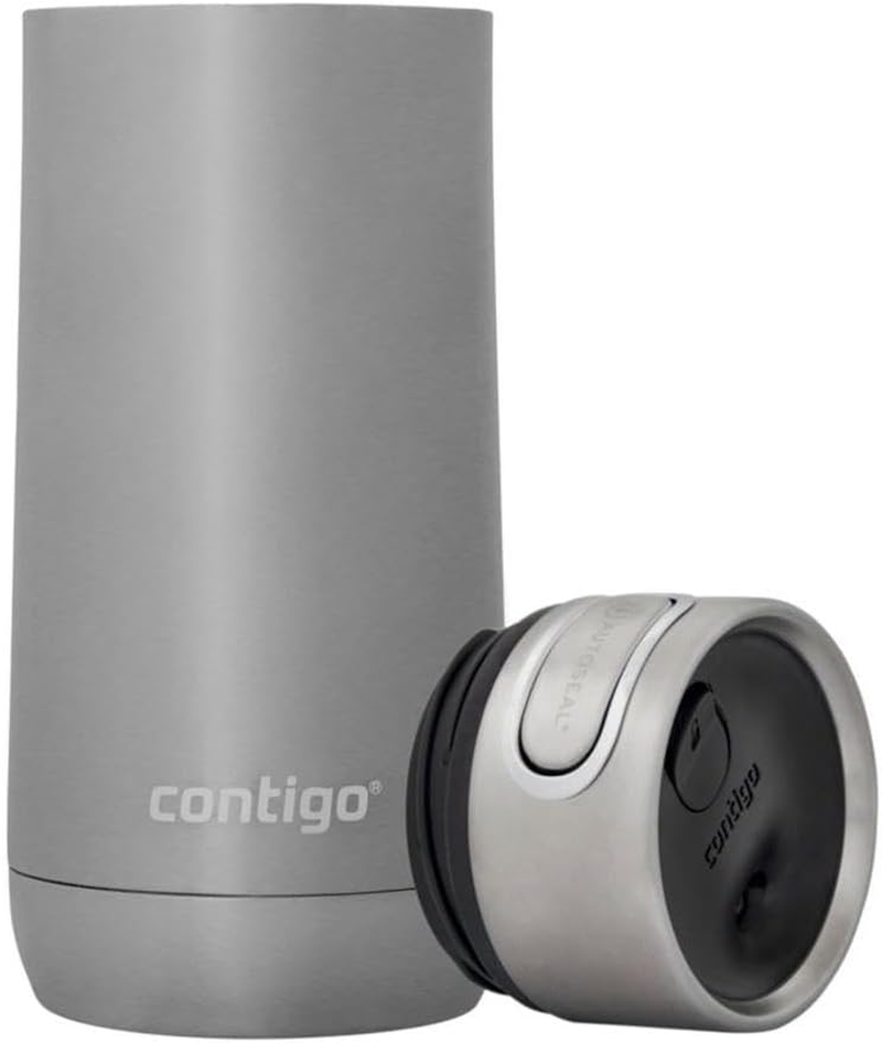 Contigo Luxe Autoseal Travel Mug, Stainless Steel Thermal Mug, Vacuum Flask, Leakproof Tumbler, Dishwasher Safe, Coffee Mug with BPA Free Easy-Clean Lid, Stainless Steel, 360 Ml - 360 Millilitres, Cornflower image number 2