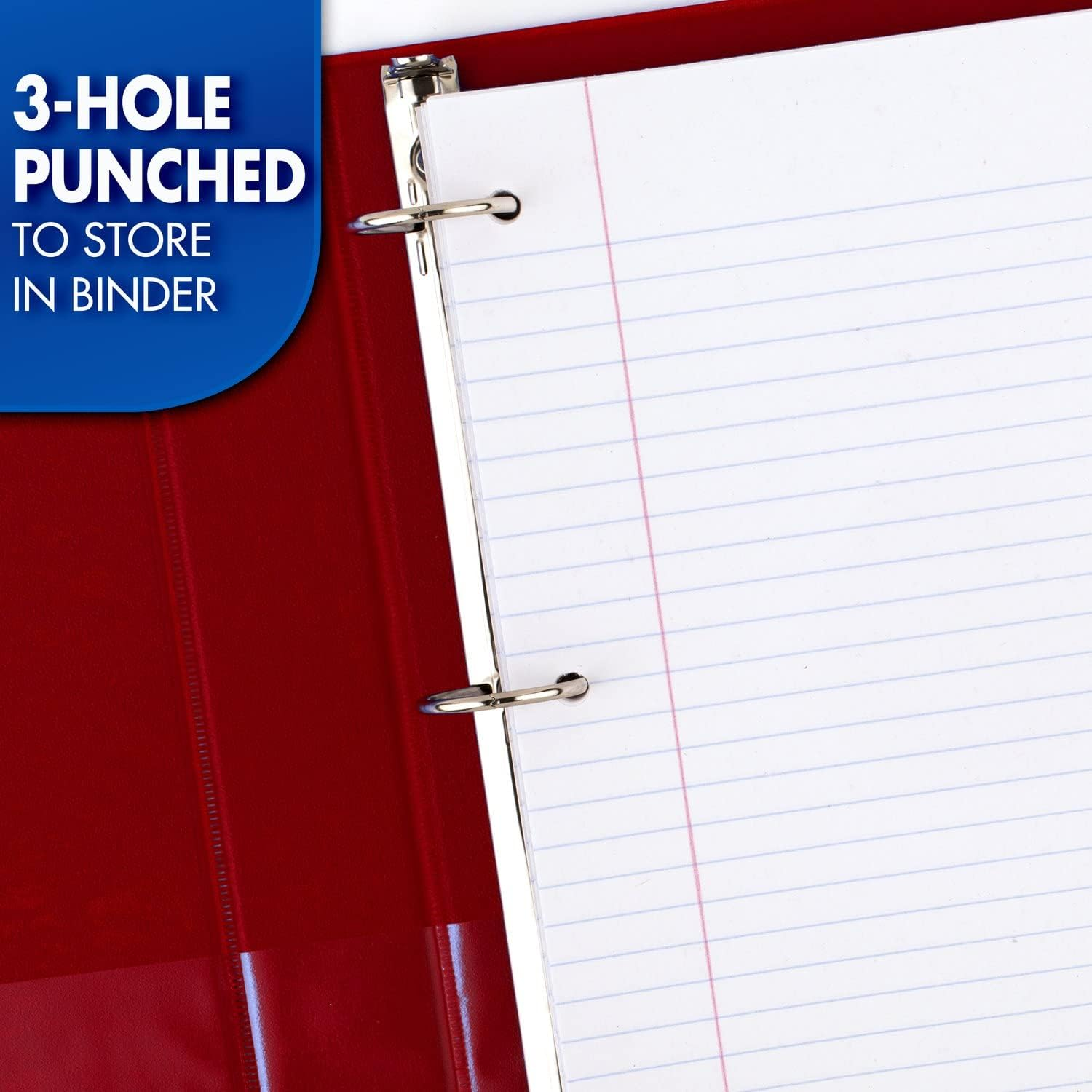 Mead Loose Leaf Paper, 3 Pack, Notebook Paper, College Ruled Filler Paper, Standard, 8.5 X 11, 200 Sheets per Pack (73189) image number 3