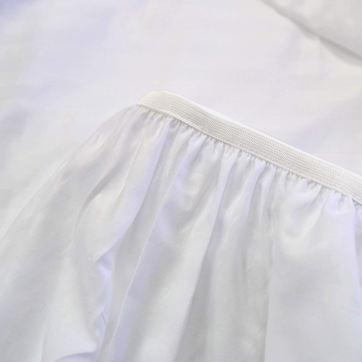 Essina Double Bed Sheet Set, 4Pc Striped Cotton Double Bed Sheets 680 Thread Count, Deep Pocket Double Bed Fitted Sheet, Solid Colour Sheet Set, Colour Palette White