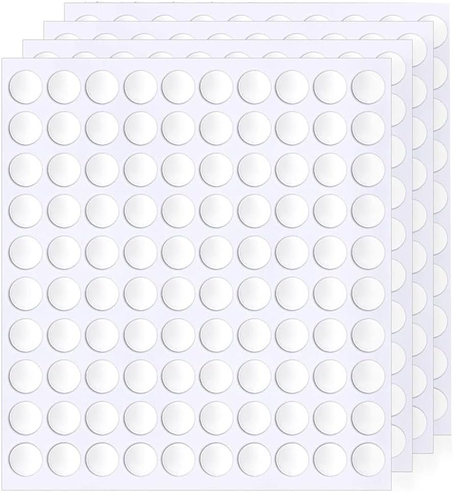 Idopick 10MM Double Sided Sticky Adhesive Dots, 400 Pcs Removable Stickers Acrylic round Putty Waterproof Sticky Dot Thick Strong Traceless Sticker for Balloons Envelopes Note Craft Photo DIY image number 1