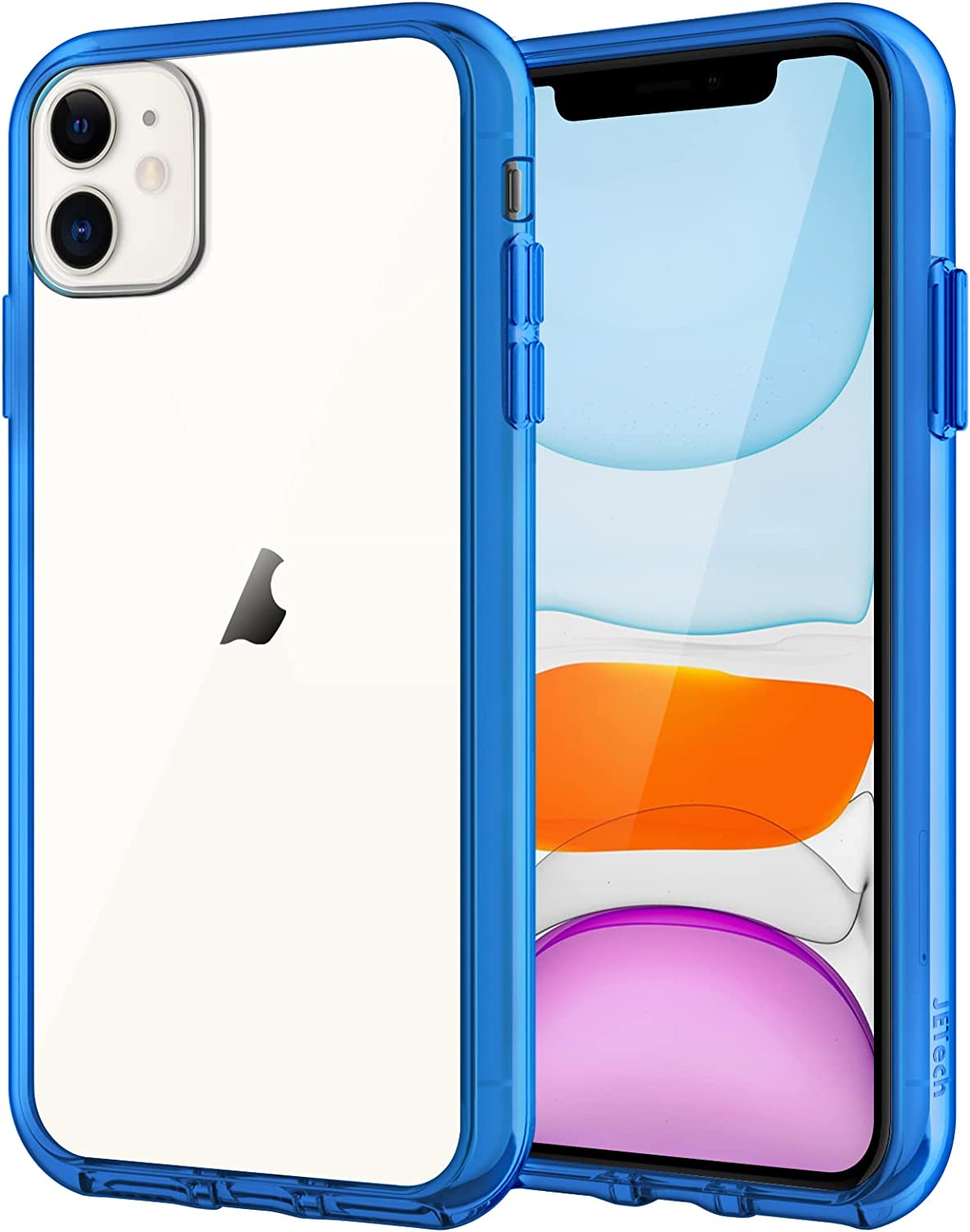 Jetech Case for Iphone 11 6.1-Inch, Non-Yellowing Shockproof Phone Bumper Cover, Anti-Scratch Clear Back (Clear)
