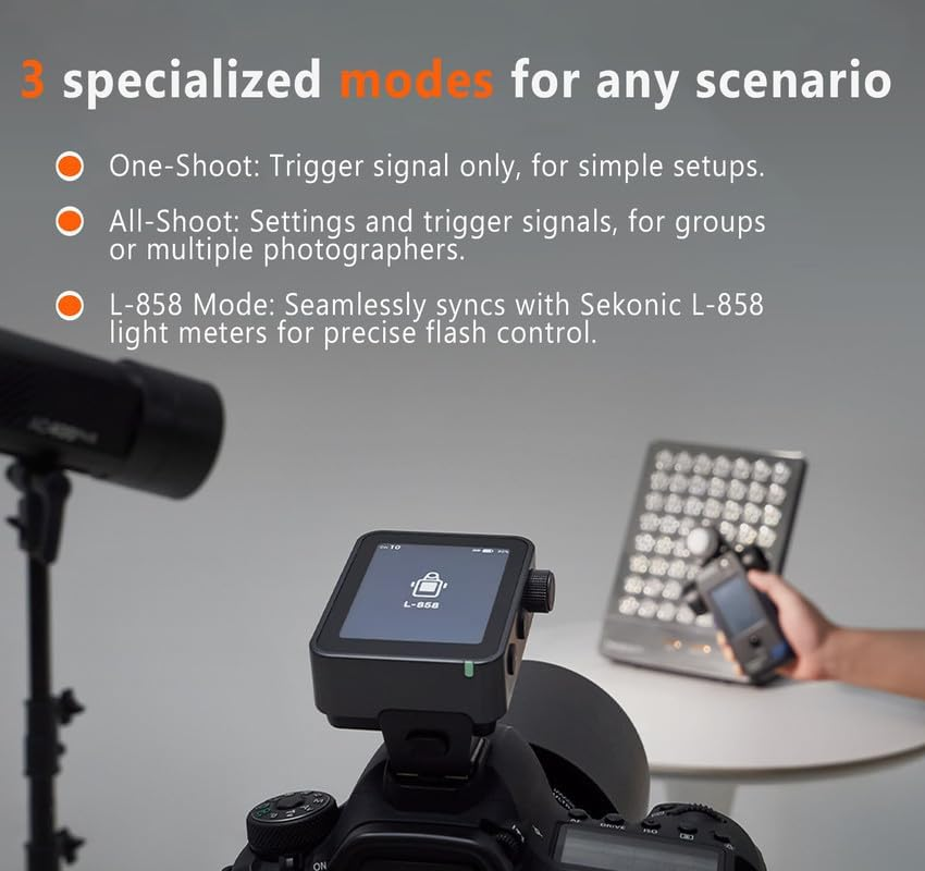 Godox X3PRO for Sony, GODOX X3PROS X3 PRO S TTL Wireless Flash Trigger, X3S Upgrade Version with APP Control and Bigger 2.4" LCD Touch Screen, One-Shoot/All-Shoot/L-858 Mode and Shutter Control image number 4