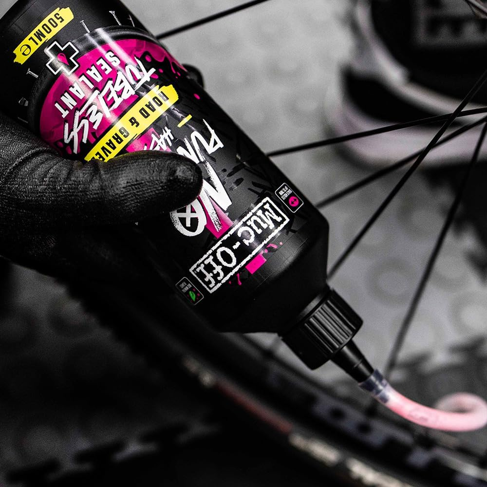 Muc off No Puncture Hassle Road & Gravel Tubeless Sealant, 80Ml - Tubeless Tyre Sealant for Bicycle Puncture Repair - Durable Bike Tyre Sealant for Road, Gravel, Commuter and XC Bikes image number 3