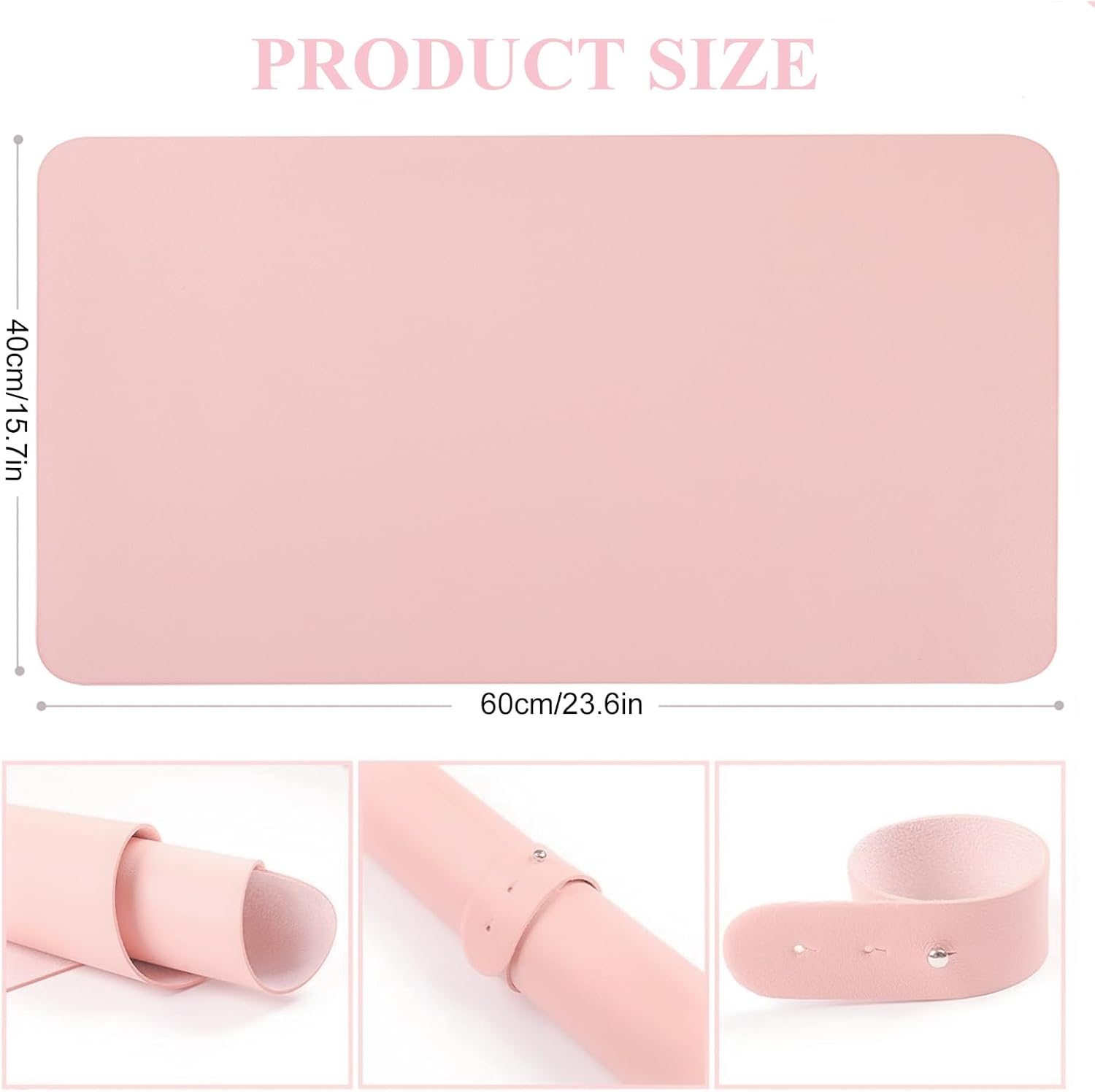 Nail Art Table Mat, Foldable Nail Hand Rest Cushion, Manicure Pad, Soft Microfiber PU Leather Nail Mat, Nail Arm Rest for Acrylic Nails, Nail Table Mat, Desk Pad For image number 1