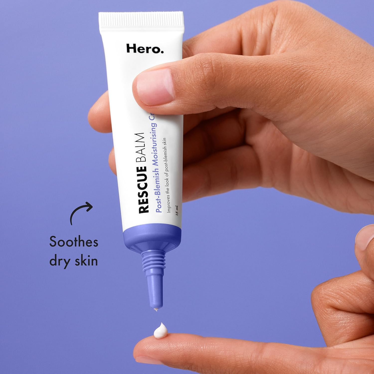 Hero Rescue Balm, Post-Blemish Moisturising Cream 15Ml - Dermatologist Tested, Soothes Dry Skin, Won'T Clog Pores, Lightweight Formula - Ideal for Post-Pimple Care image number 3