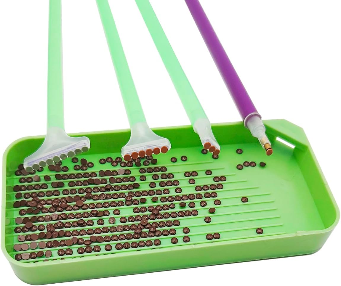 AFUNTA 52 PCS Colourful Diamond Paintings Accessories, 9 Diamond Art Pens, 13 Diamond Art Trays, 30 Diamond Art Wax image number 2