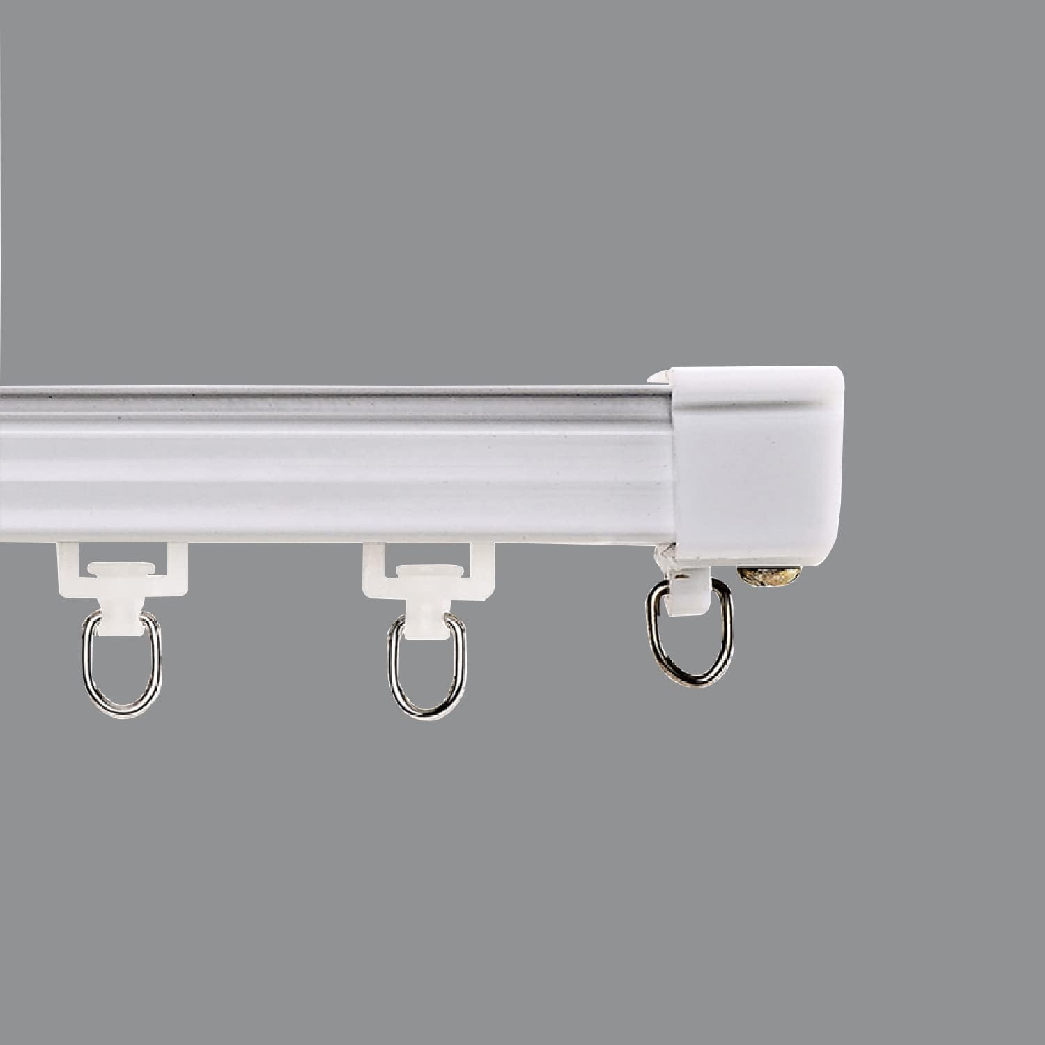 Curtain Track Rollers, Ripple Fold Curtain Wheeled Carriers, Fold Drapery Runners, 60PCS (22X16 Mm / 0.87&times; 0.63 Inches) - White image number 2