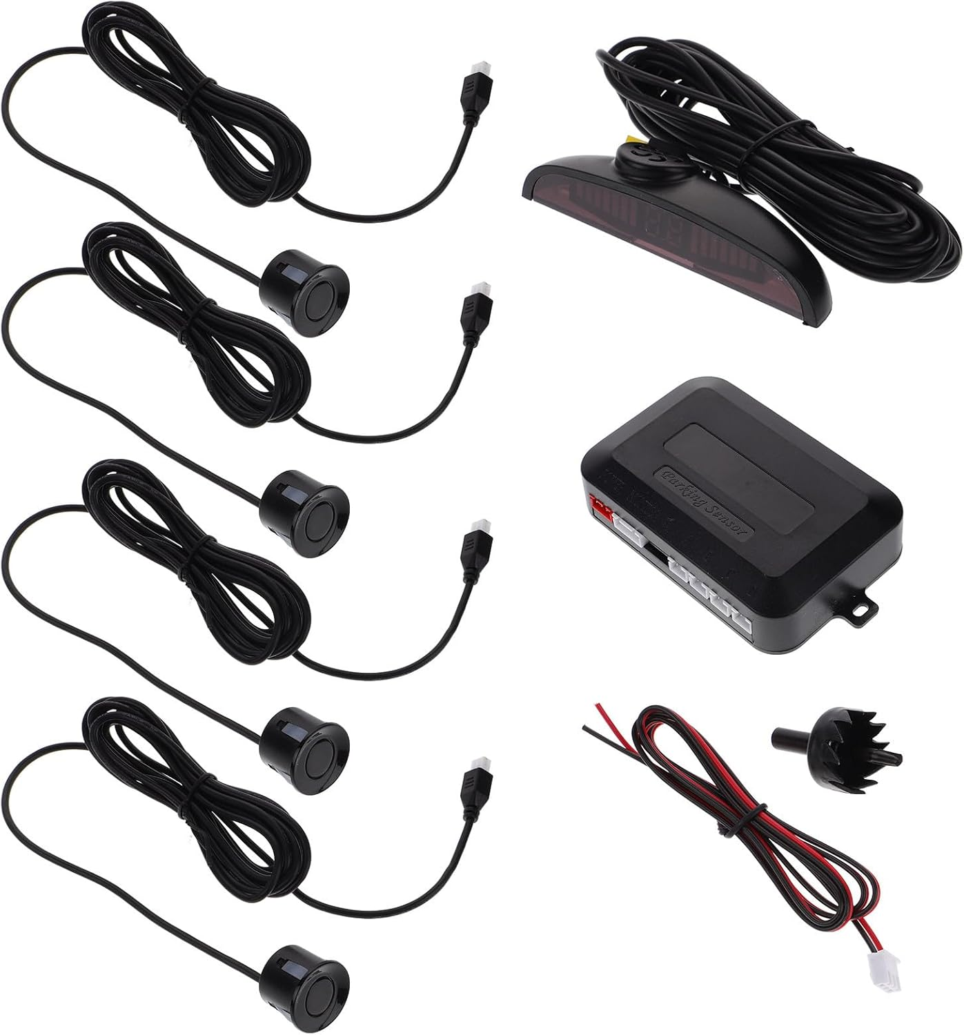 Gatuida 1 Set Reversing Radar Backup Sensor Kit Sensor Reverse Sensor for Car Parking Sensor Kit Parking Sensors for Cars Car Parking Sensor Car Backing Warning Plastic image number 6