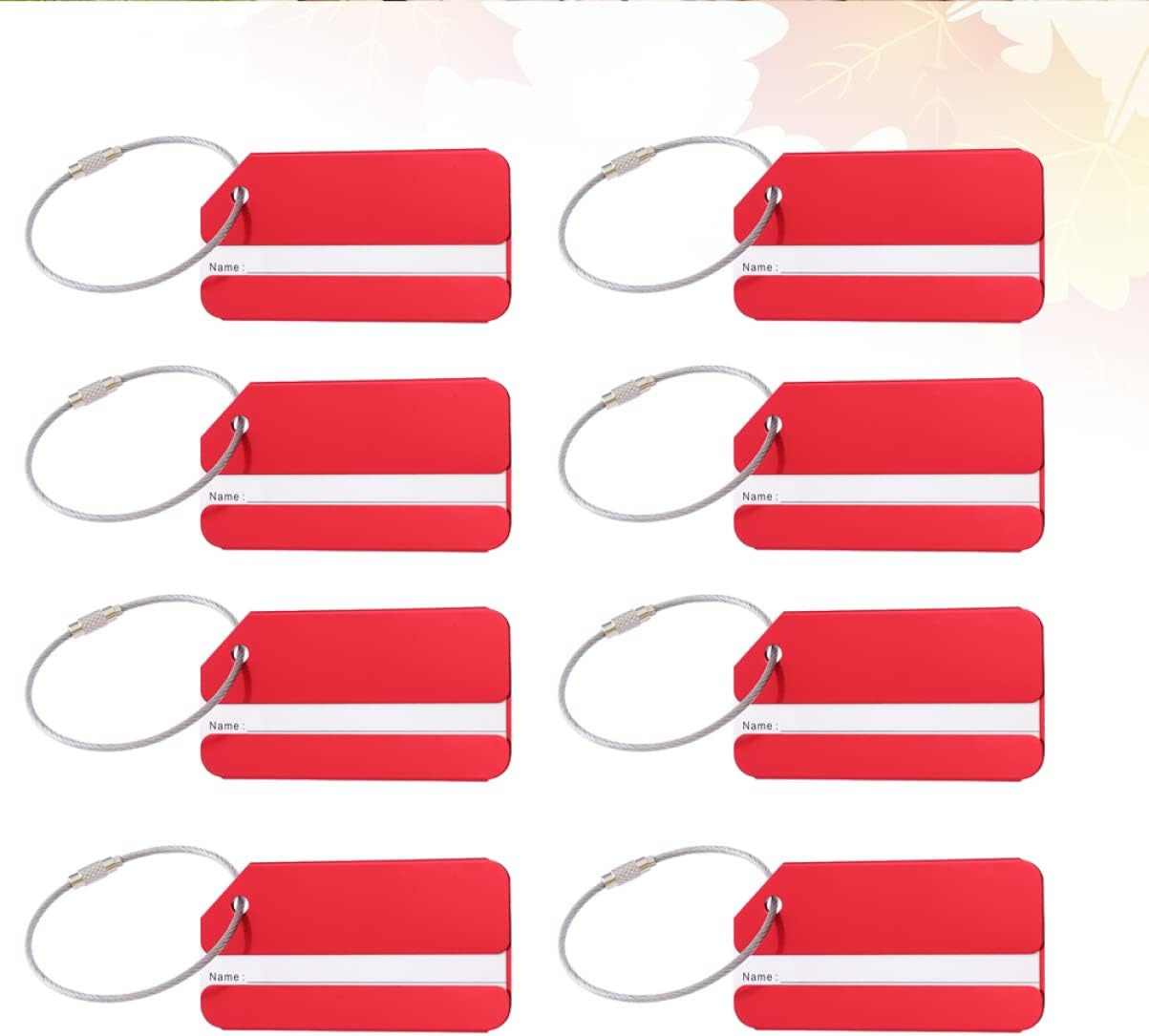 WRITWAA 20Pcs Aluminum Luggage Tags for Travel Fashion Baggage Tag Suitcase Name Holder for Carry Travel Bag and Suitcases image number 2