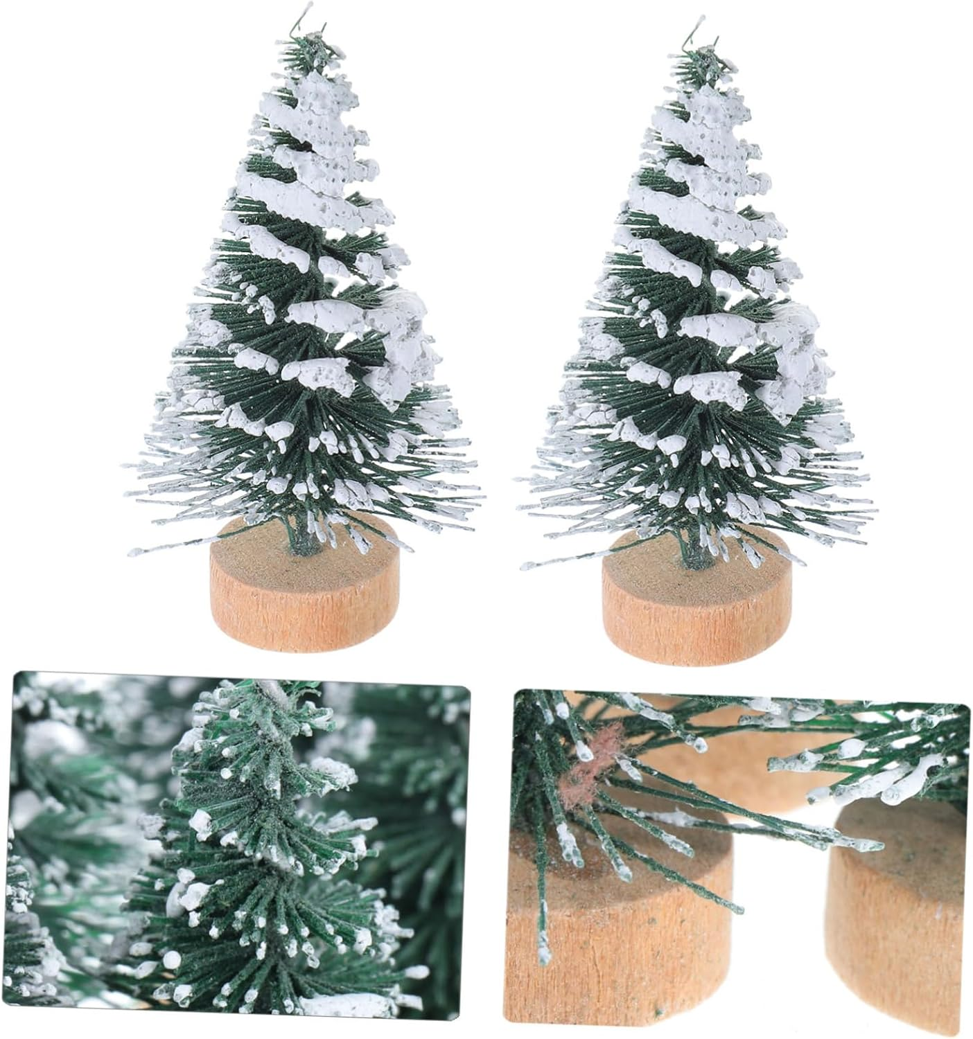 10Pcs Mini Christmas Tree Set with Snow 5Cm Home Christmas Decorations Ornaments for Xmas Boys and Girls New Year image number 1