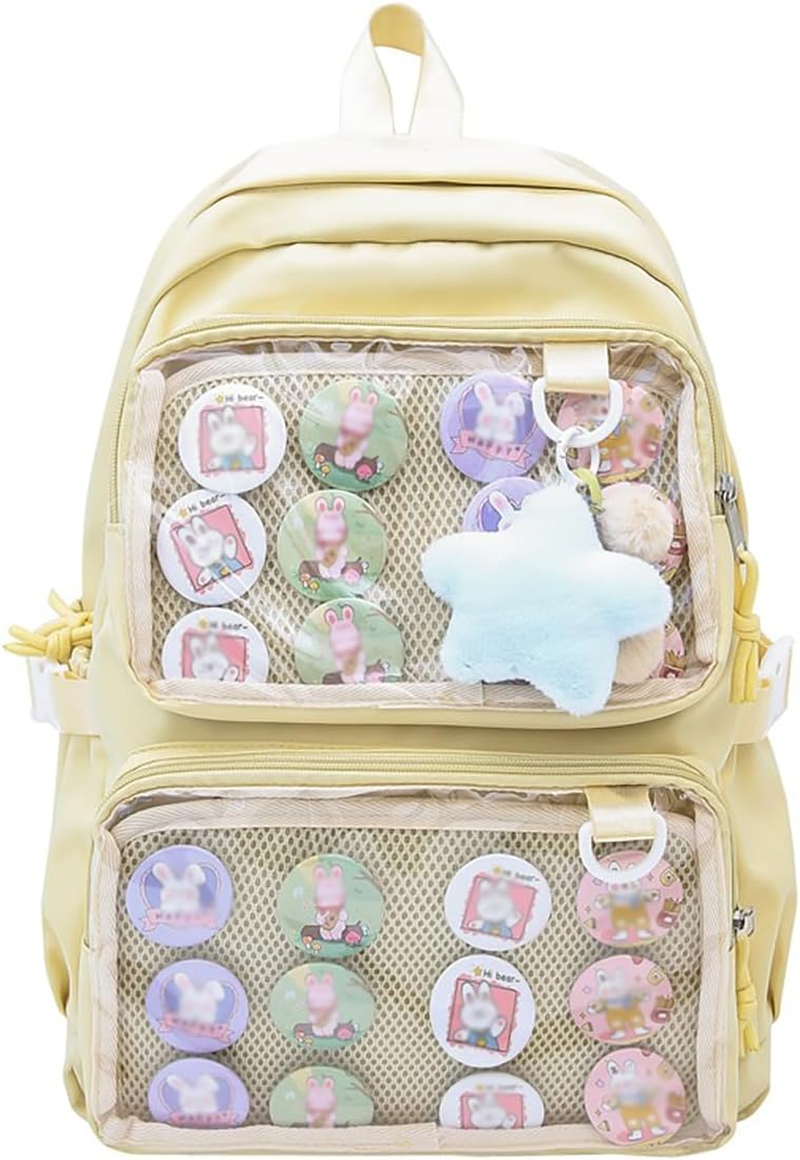 School Backpack for Girls Ita Bag with Pin Display Insert Cute Anime Backpack for Students