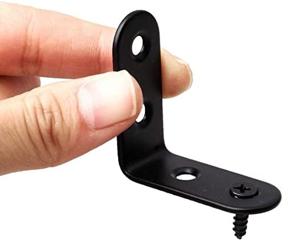 30 Sets Corner Brackets Stainless Steel Angle Code L-Shaped Right Angle Bracket 90 Degree Angle Bracket Fastener with 80 Screws (10Pcs-40Mm/10Pcs-30Mm/10Pcs-20Mm) image number 4