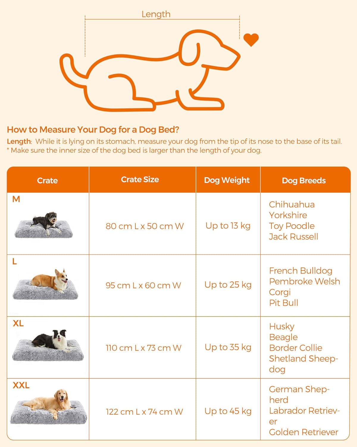 Feandrea Dog Bed, Dog Cushion, Fluffy Dog Mat, Long Plush, 95 X 60 Cm, Soft Padding, Machine Washable, Multifunctional, Ombre Grey PGW202G01 image number 5