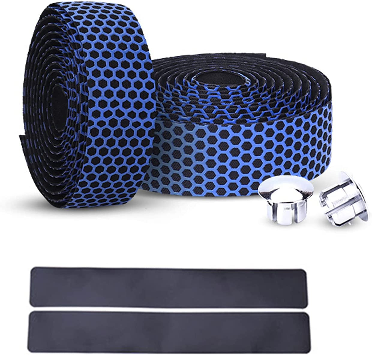 PLATT Handlebar Tape Road Bike Bicycle Bar Tape Superior Breathable Hexagon Non-Slip Bike Handlebar Tape Bike with Bar End Plugs