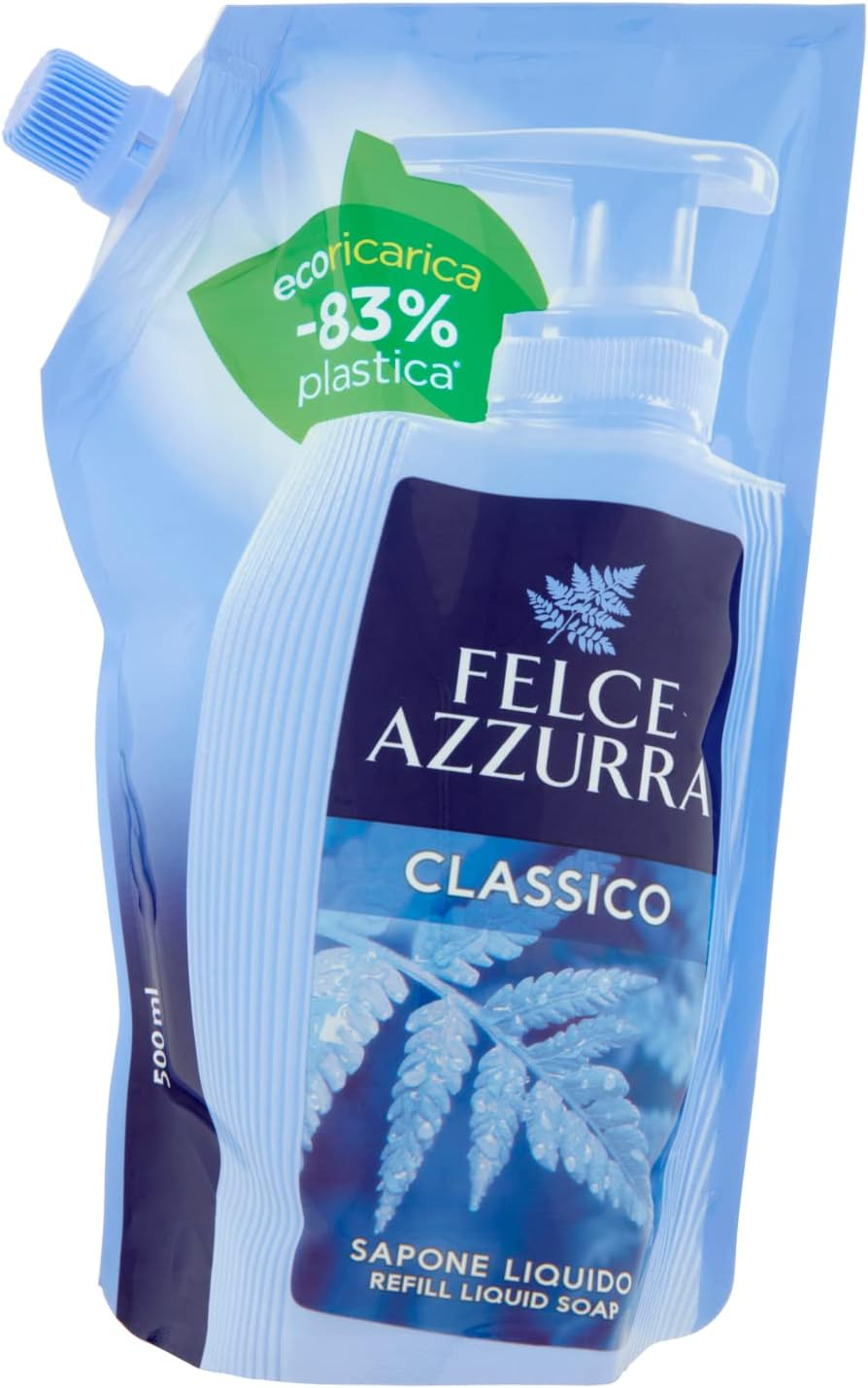 Felce Azzurra Liquid Soap Classic Eco Refill 500Ml / Sapone Liquido