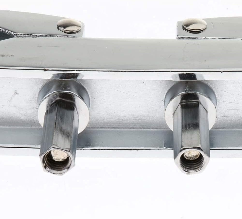 Tuperoymse Drum Clamp 2 Hole Silver Multi Clamp Cymbal Stand Mount Holder for Drums Cymbals Cowbell Accessory