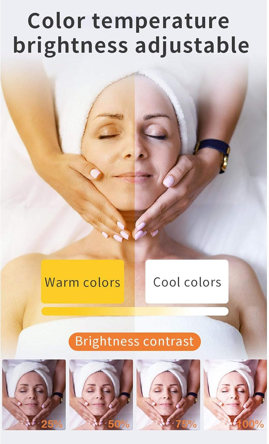 Half Moon Light for Nail Desk, 22 Inch 20W Foldable Half Moon Nail Desk Lamp, Nail Tech Light with Phone Holder, 3200 to 5600K Lash Light Led for Beauty/Eyelashes/Crafts (AU) image number 4