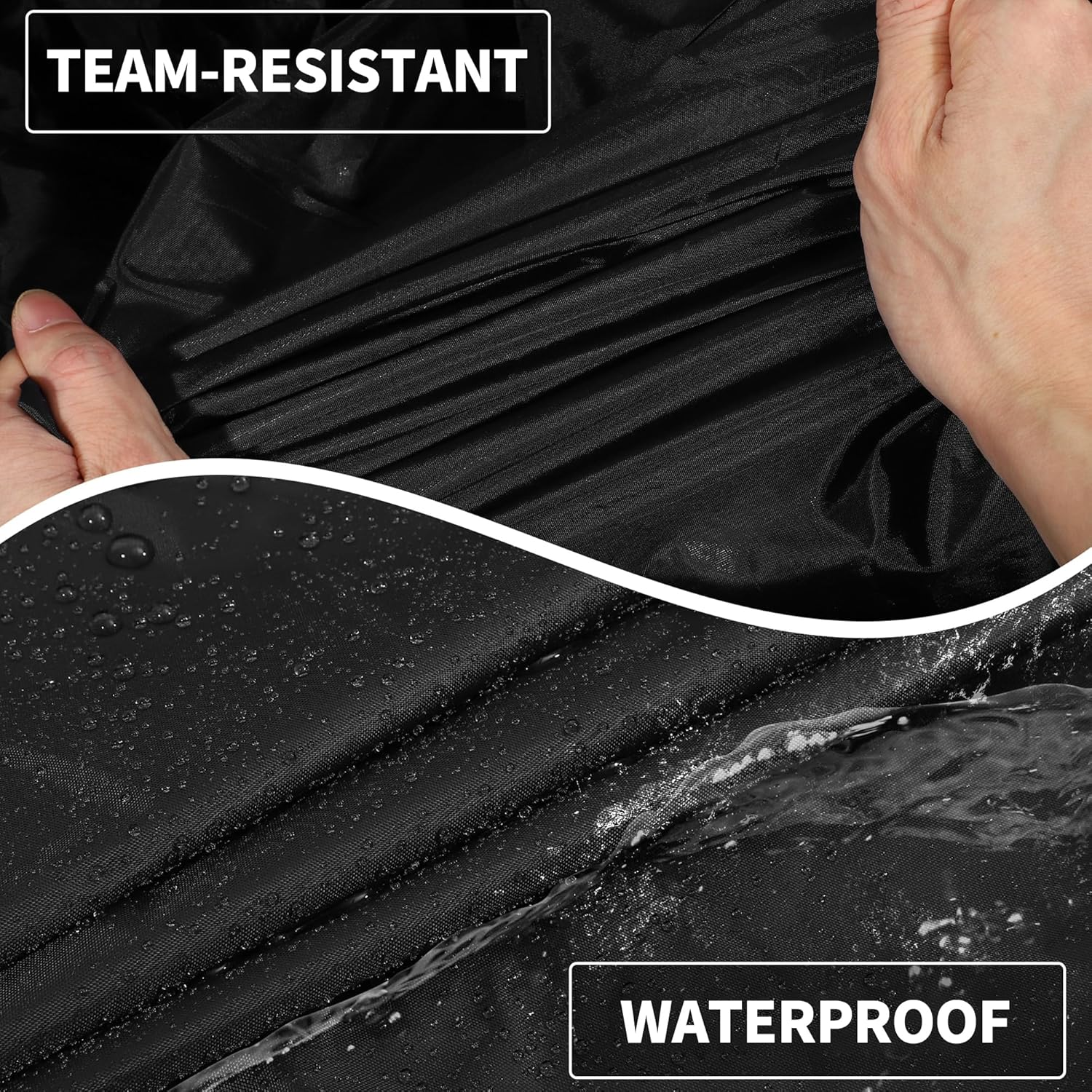 X AUTOHAUX Car Cover for Mazda CX-30 210D-PU Outdoor Full Car Cover All Weather Waterproof Windproof Sun Rain Snow Protection with Driver Door Zipper Black image number 3