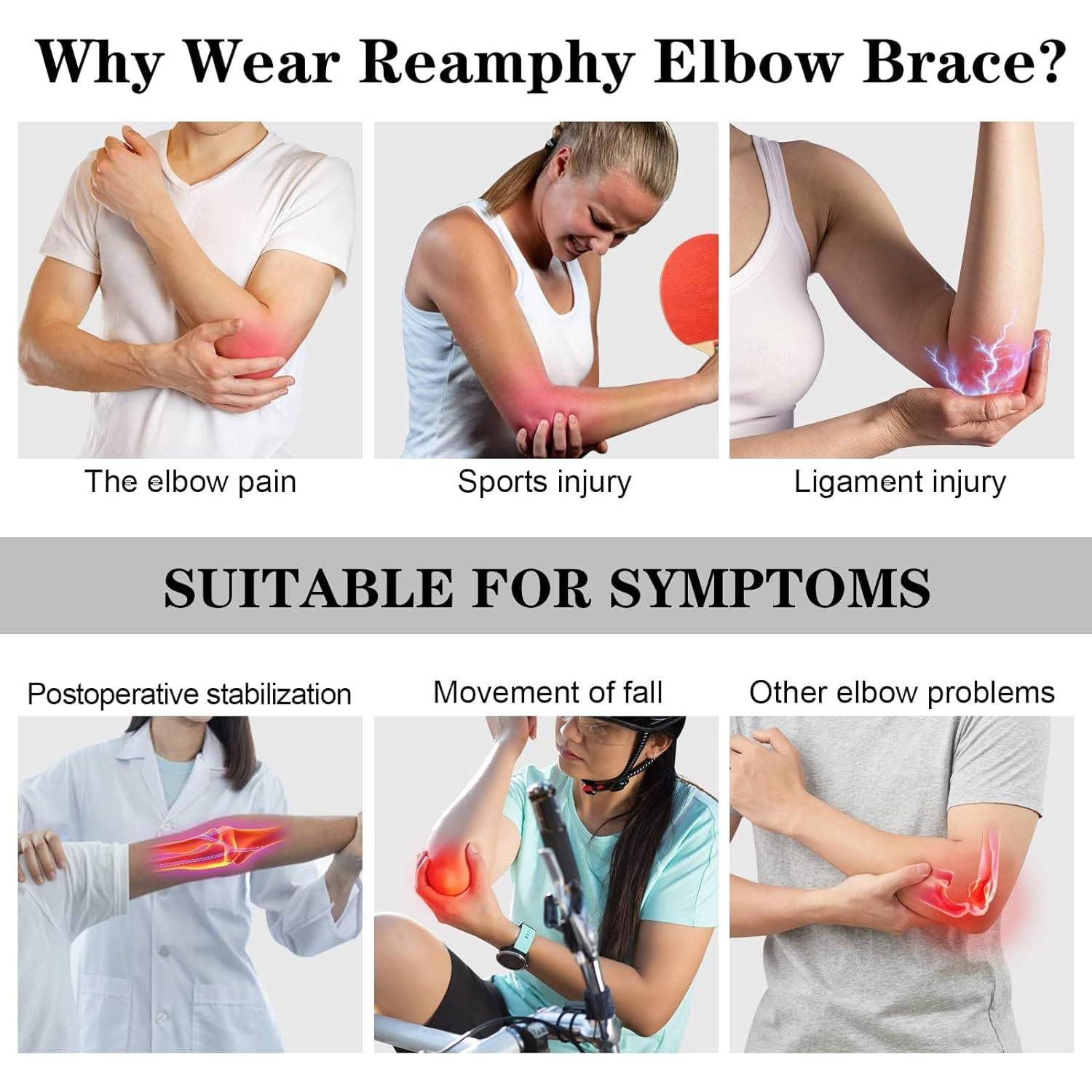 Elbow Brace,Comfortable Night Elbow Sleep Support,Elbow Splint, Adjustable Stabilizer with 2 Removable Metal Splints for Cubital Tunnel Syndrome,Tendonitis,Ulnar Nerve,Tennis,Fits for Men and Women image number 2