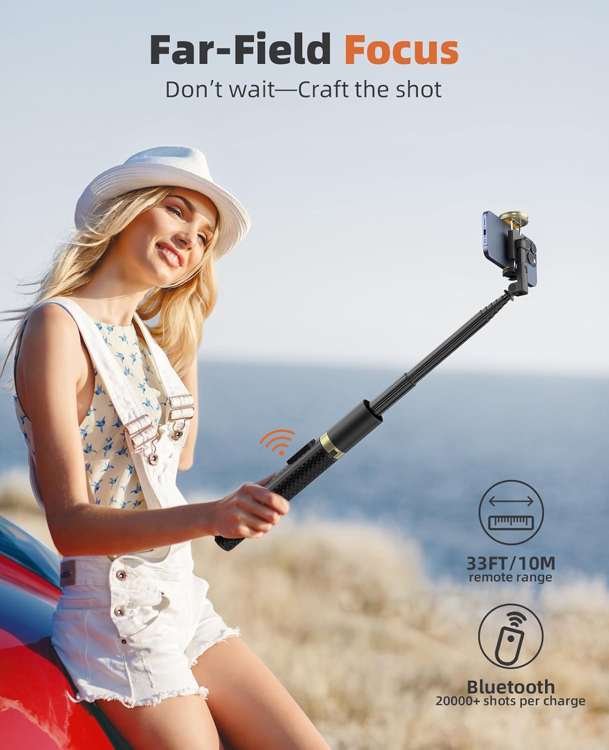 Vimose 62" Phone Tripod Stand & Selfie Stick with Remote, Unified All-In-1 Extendable Cell Phonetripod for Iphone/Android image number 5