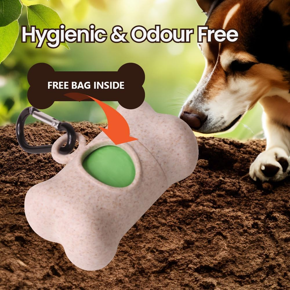 2X Eco Basics Doggy Poo Bag Holder Dispenser Outdoor - Brown image number 3