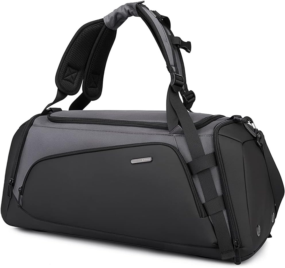 BANGE Gym Sports Duffel Backpack for Man & Women&hellip;, Grey, Large, Backpack