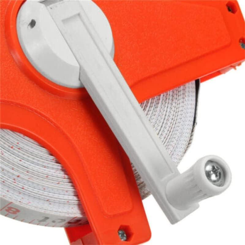 Tape Measure 30M 50M 100M Fiberglass Open Reel Measuring Metric Imperial, Moisture and Rust Resistant, Easy-Wind Drum, for Landscaping and Surveying image number 3