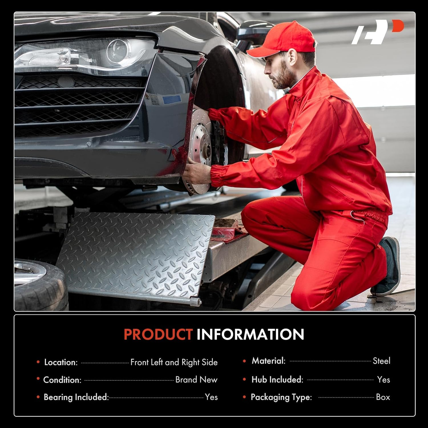 A-Premium 2 X Front Left and Right Steering Knuckle & Wheel Bearing Hub Assembly Compatible with Jeep Compass Patriot 2007-2017 & Dodge Caliber 2007-2012, 2.0L 2.4L, Driver and Passenger Side image number 1