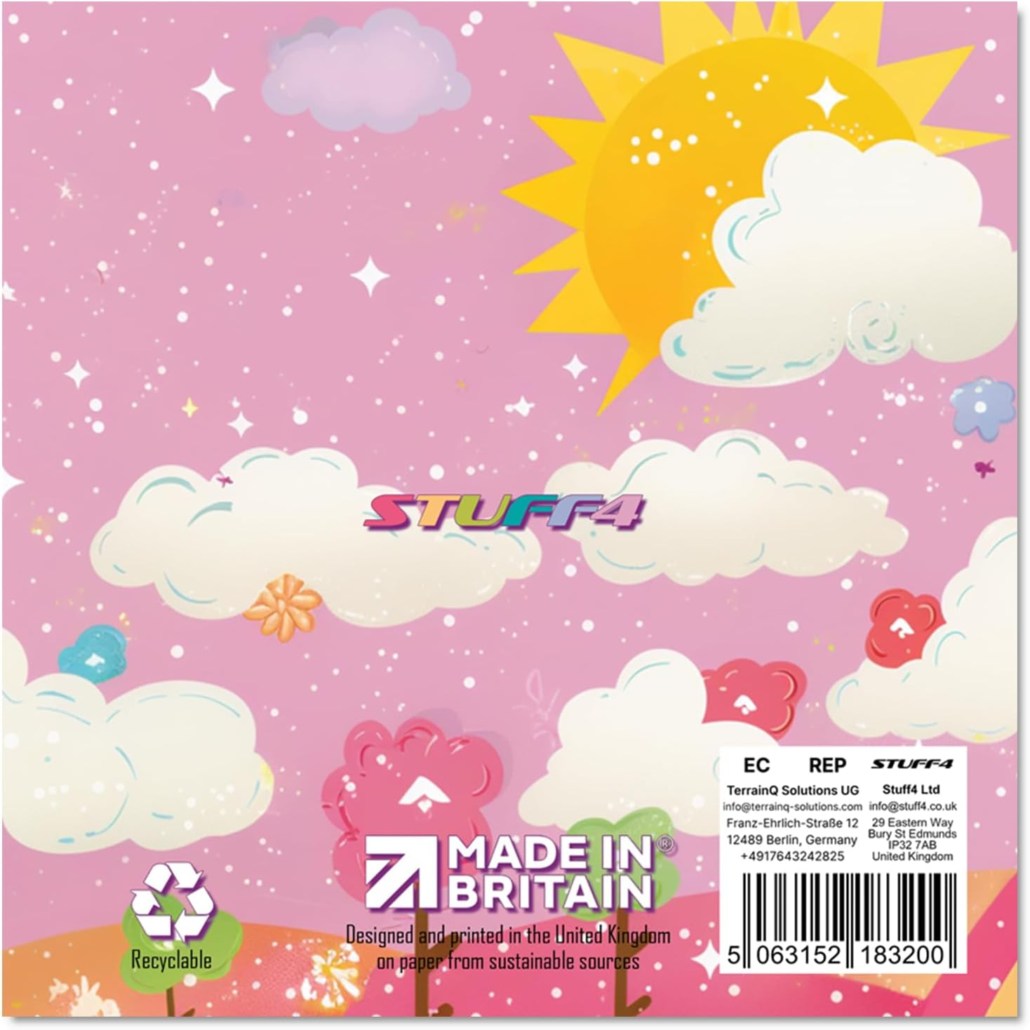 5Th Birthday Card Girl - Cupcake Rainbow - Happy Birthday Card for 5 Year Old Girl, Age 5 Girls Birthday Cards Fifth Birthday Card, 145Mm X 145Mm Bday Greeting Card image number 5