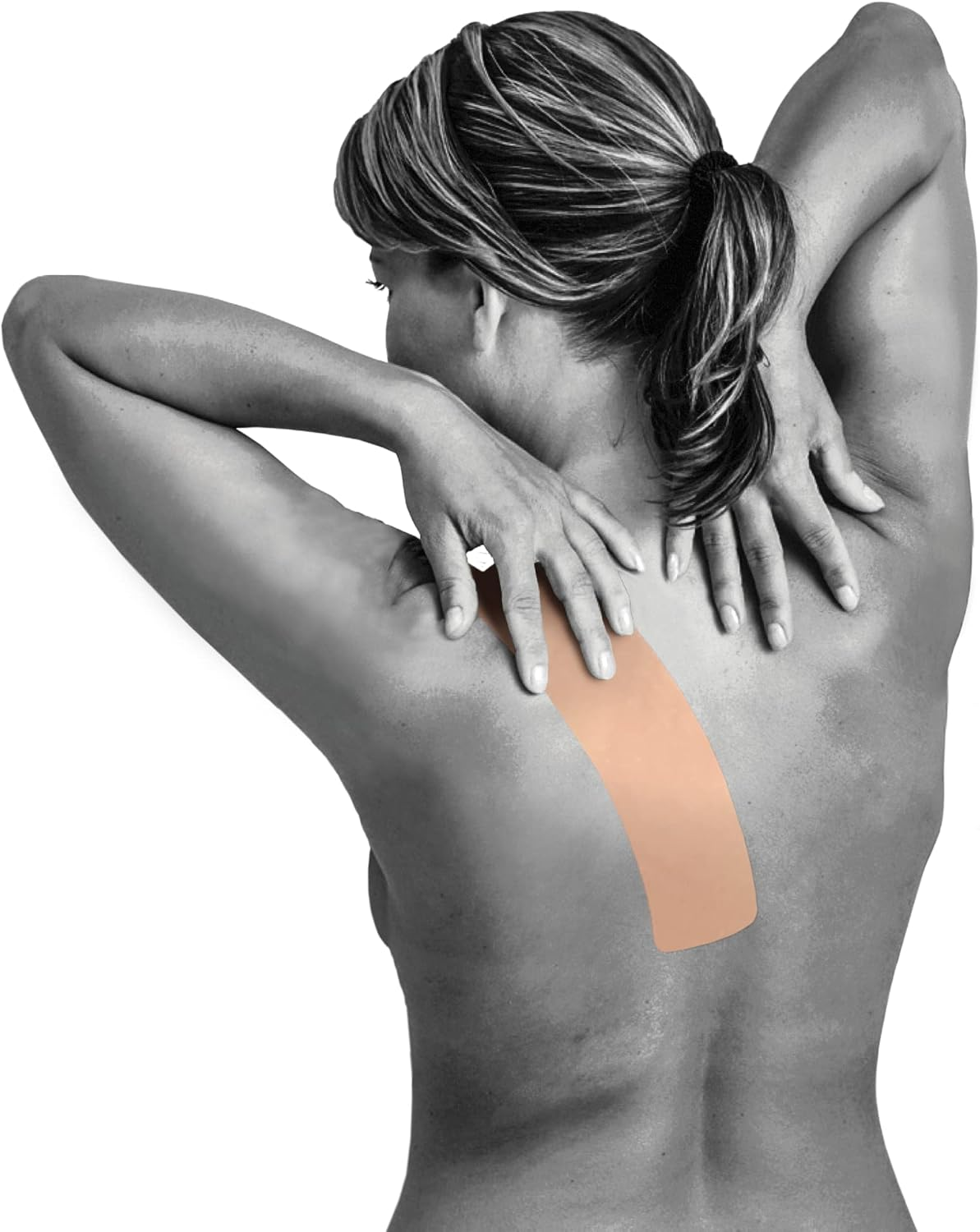 Curetape Classic Uncut Extra Wide Kinesiology Tape 7.5Cm (3 Inch) | Hypoallergenic & Waterproof Kinesiology Tape | Physio Tape for Pain Relief, Muscle & Join Support | Great Adhesion | Beige image number 3