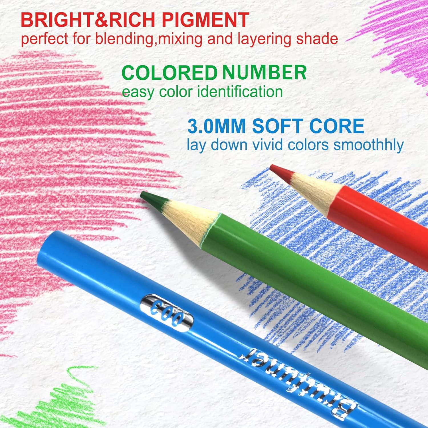 120 Count Coloured Pencils for Adult Coloring Books, Soft Core,Ideal for Drawing Blending Shading,Colouring Pencils Set Adults image number 4