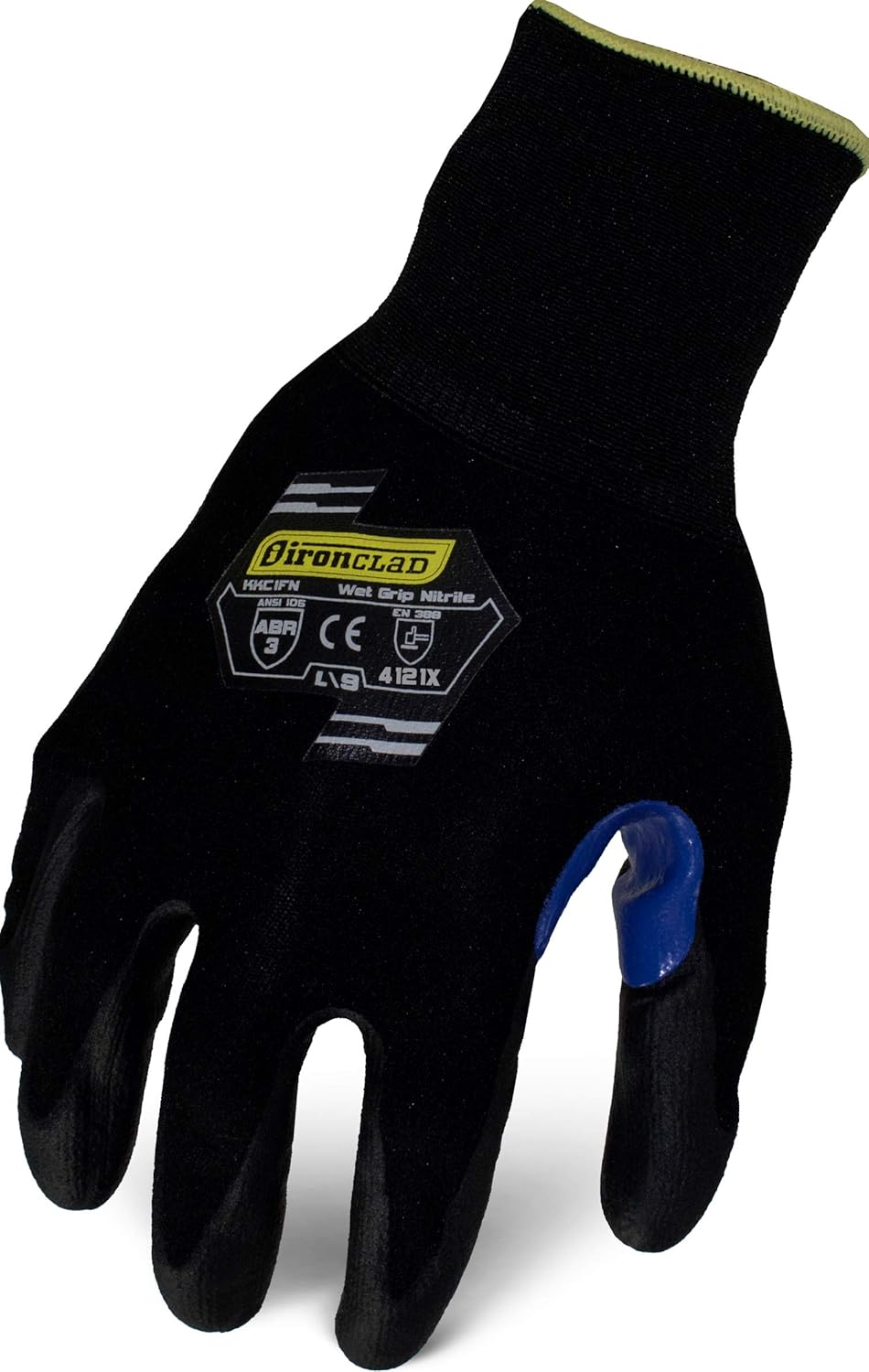Ironclad Knit Spandex Foam Nitrile Touchscreen Cut Resistant Gloves, Medium, Black (Pack of 2) image number 2