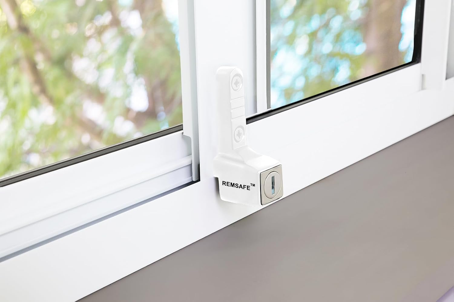 Remsafe Lylock Sliding Window Push Lock Silver, Push Pin Window Lock, Child Safety Window Lock Restrictor, Aluminium Window Security Locks with Keys image number 3