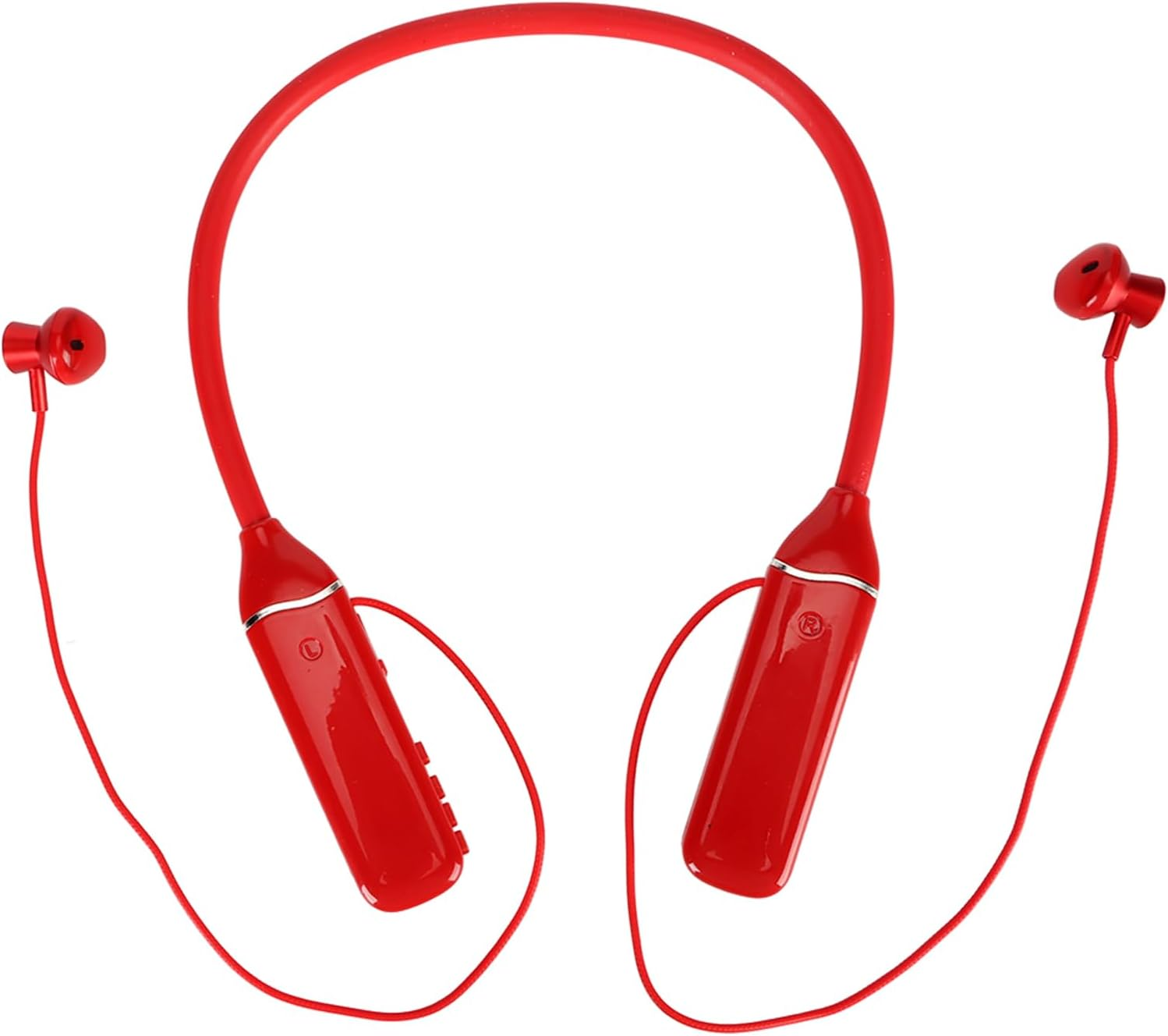 POENVFPO Neckband Headphones, RGB Backlight, Long Standby Time, Memory Card Playback, Wireless Headphones for Music Fans (Blue)