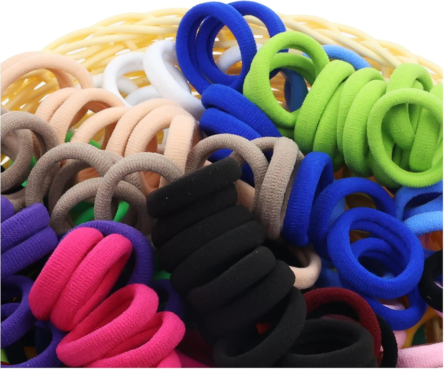 200 Pack Small Terry Cloth Knit Stretchy Wide Thick Colorful Hair Ties Scrunchies Elastics Hair Bands Ties Candy Hair Rubber Bands for Thin Curly Hair Ponytail Holder Hair Accessories for Women Girls image number 5