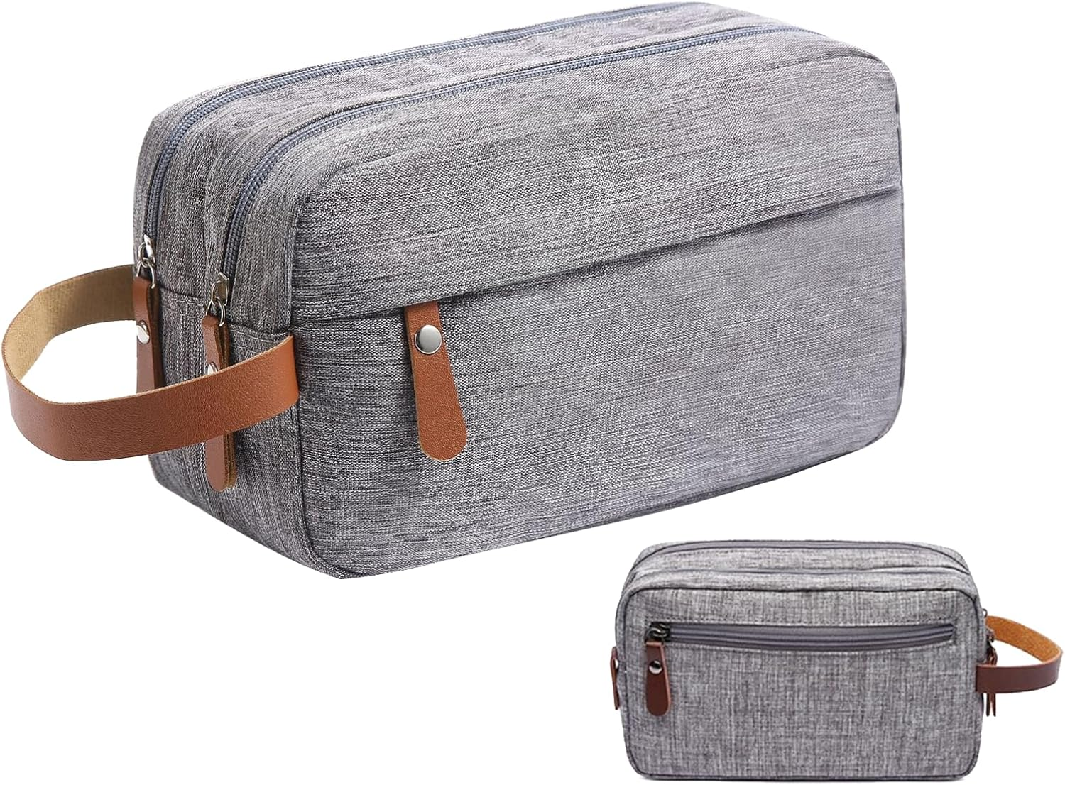 Viiotu Toiletry Bags, Wash Bag, Shower Bag, Mens Toiletry Bags, Ideal for Travel. Spacious Storage with Multiple Zippers, 300D Durable Fabric (Black)