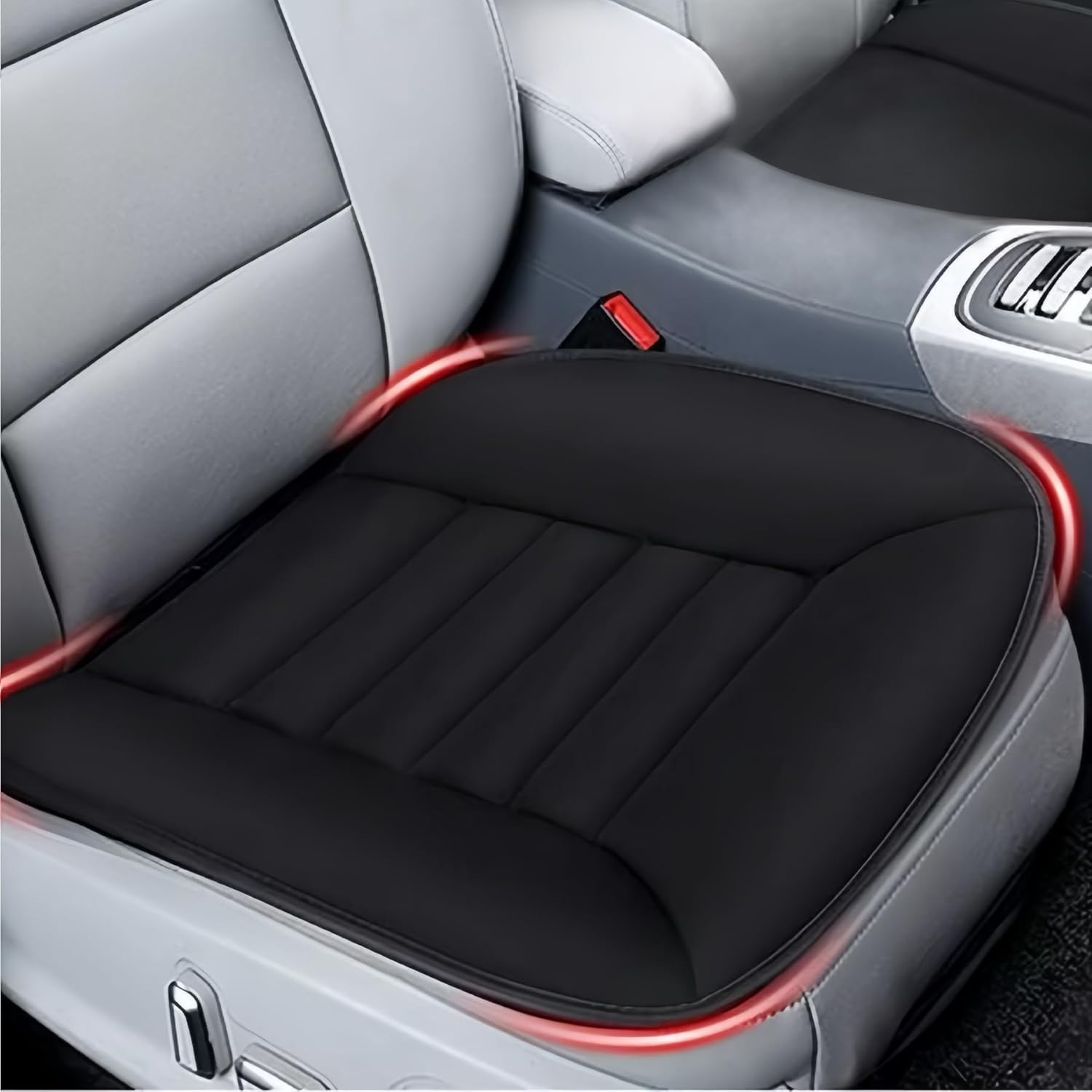 MYFAMIREA Car Seat Cushion Pad Sciatica Pain Relief Comfort Seat Protector for Car Driver Seat Office Chair Home Use Memory Foam Seat Cushion with Non Slip Bottom Black