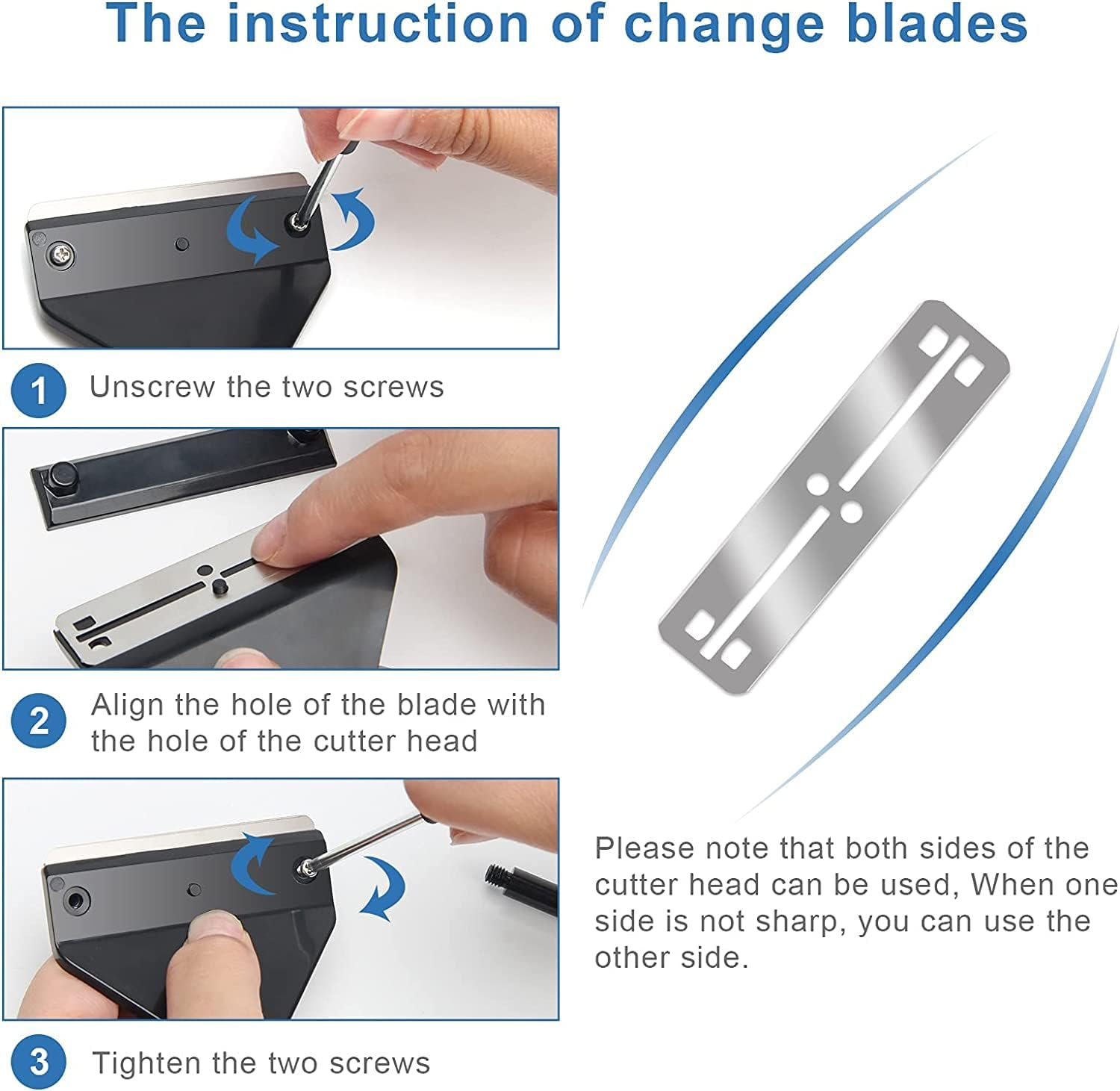 Zalati Algae Scraper Fish Tank Algae Cleaner Tool Set with 10Pcs Blades Stainless Steel for Glass Aquarium Tank image number 4