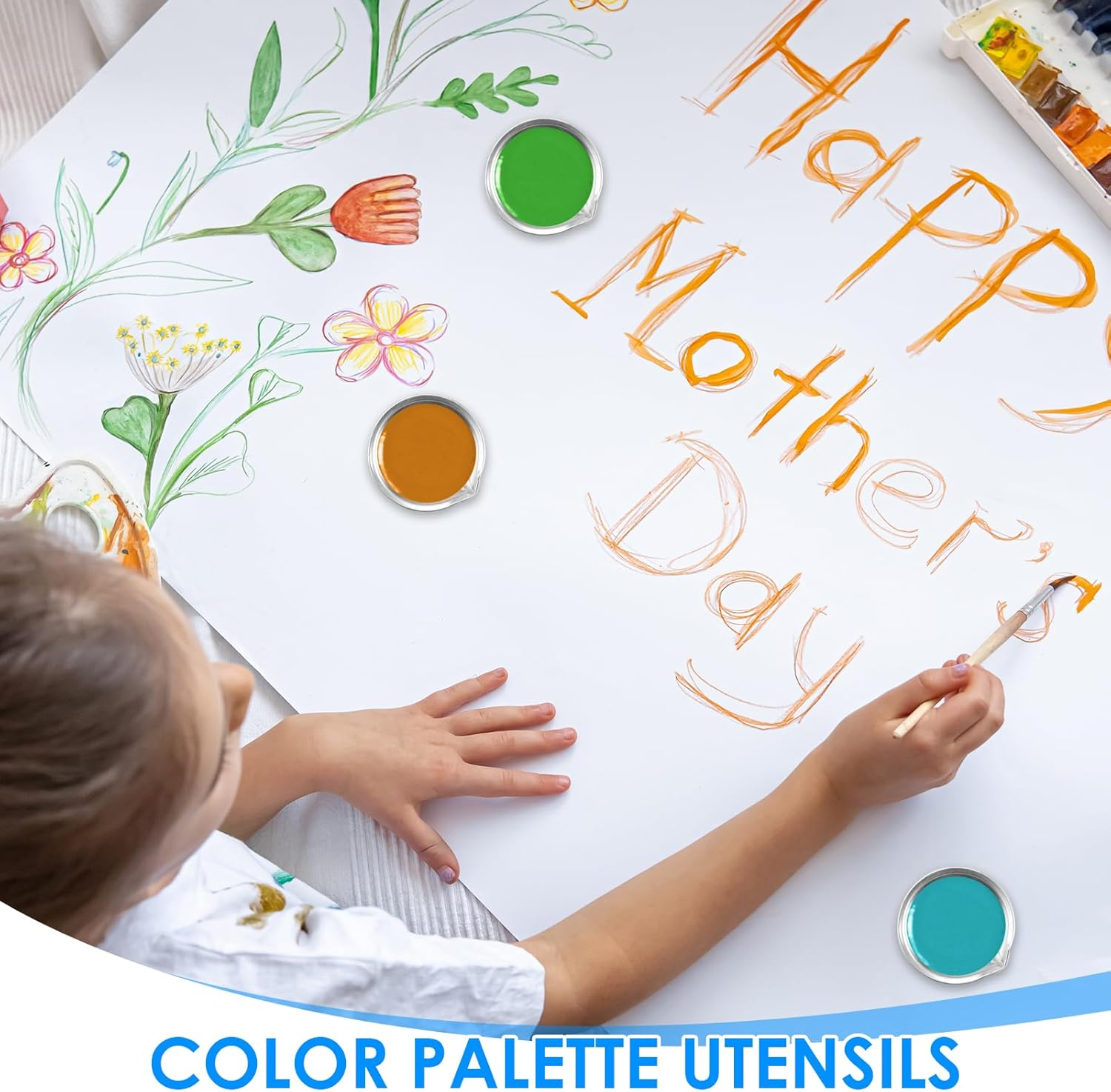 12 Pcs Stainless Steel round Paint Trays &ndash; Professional Paint Mixing Palettes for Watercolors, Acrylics & Makeup &ndash; Durable Rust-Proof Metal Artist Trays for Crafters & Professionals