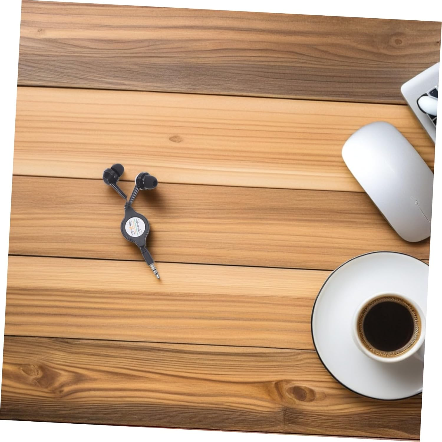 KONTONTY 2Pcs Retractable Wired Earbuds with Flexible Stable In-Ear Fit Noise-Isolating Design Lightweight Black Earphones for Mobile Laptop Gaming and Travel image number 5