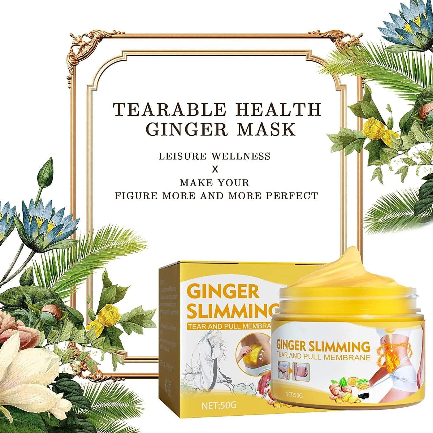 Tummy Firming and Tightening Cream,Belly Fat Burner and Tightening Cream,Ginger Sweat Cream Suitable for Belly,Waist - 2Pcs image number 3