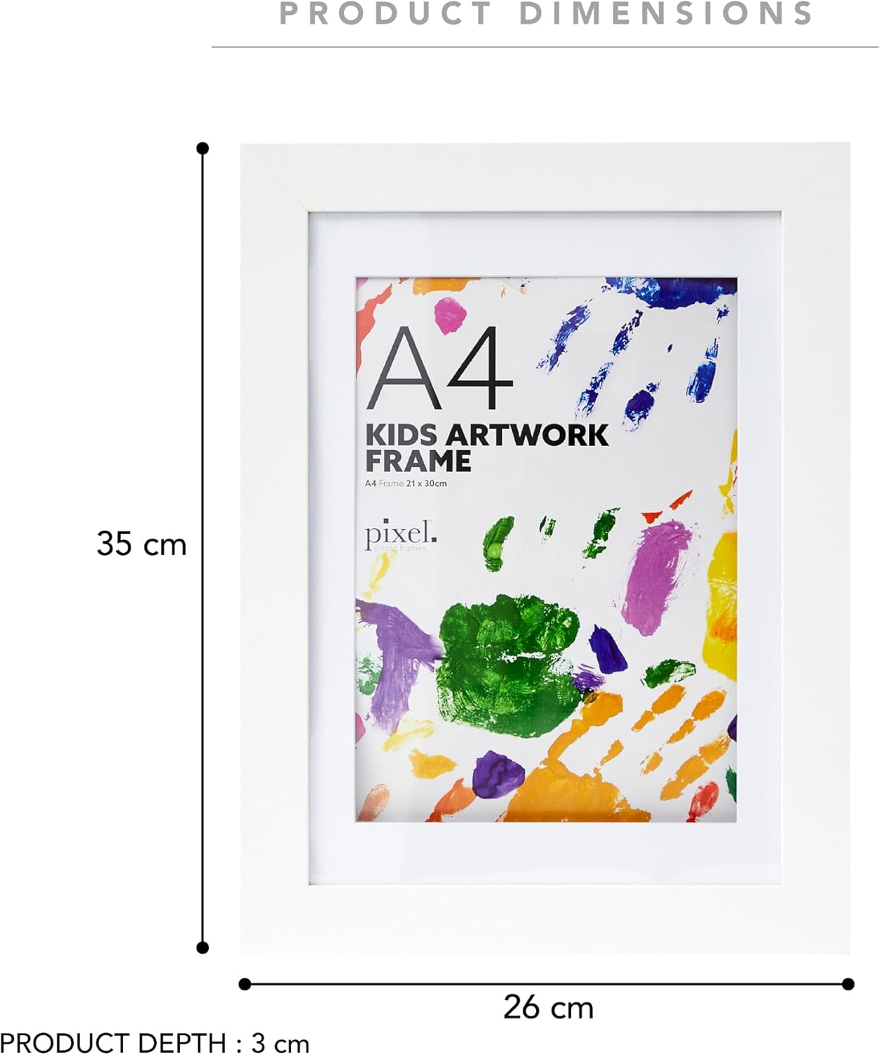 Cooper & Co. Set of 2 A4 DIY Kids Art Frame White image number 1