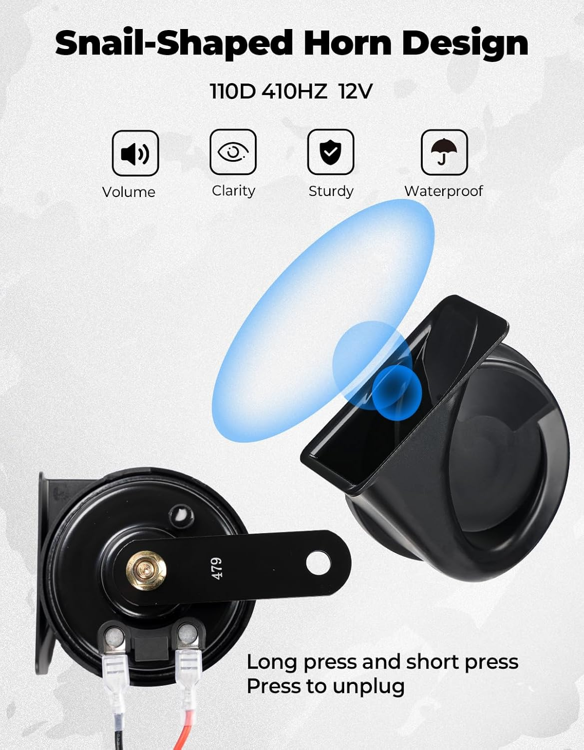 KEMIMOTO UTV Turn Signal Kit with 110D Horn, Pre-Wired, Plug and Play UTV Blinker with Rocker Switch, Hazard Light, Universal Street Legal Kit Compatible with Polaris, Can-Am, Kawasaki, CFMOTO image number 1