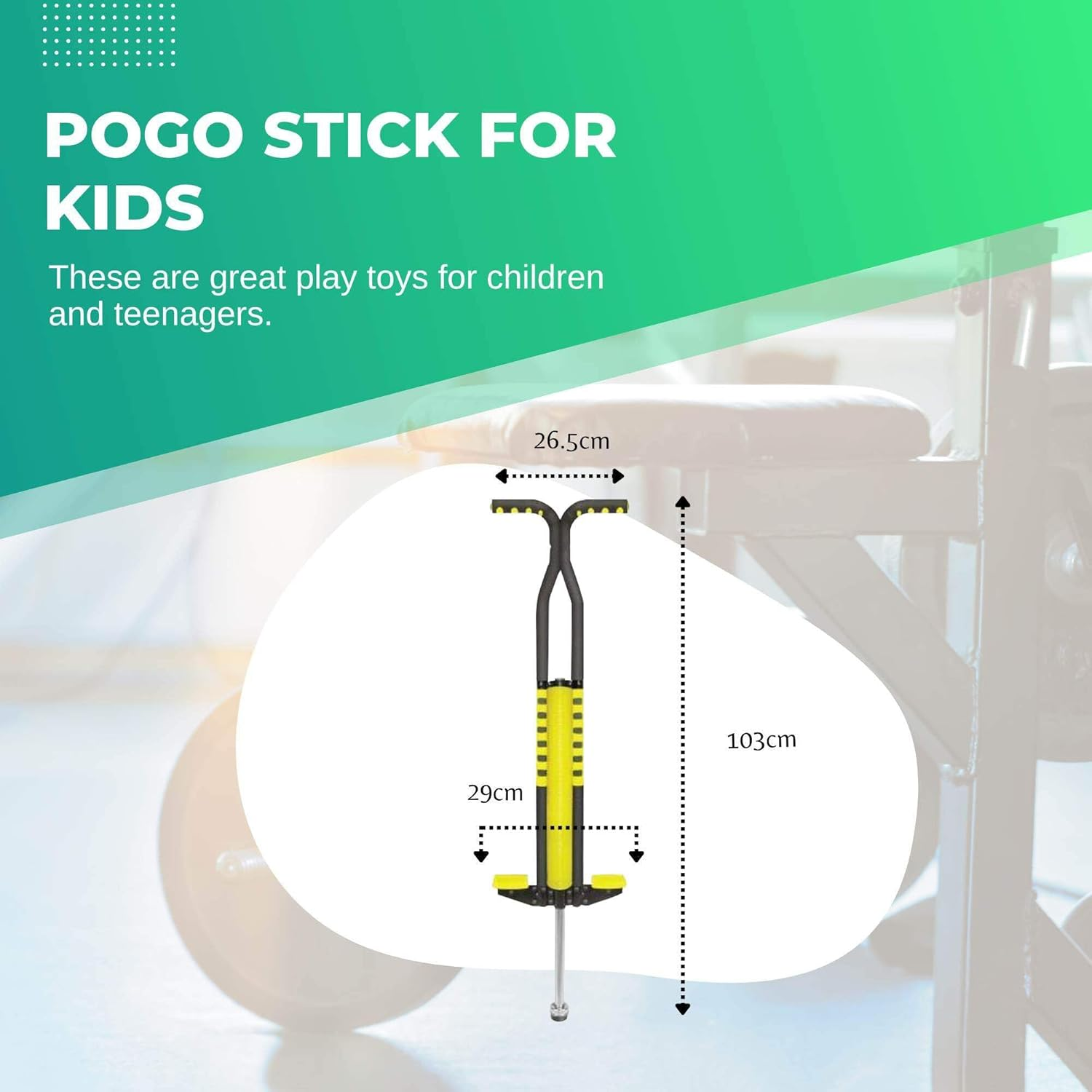 Black and Yellow Pogo Stick - Children'S Large Jumping Jackhammer Toy image number 4