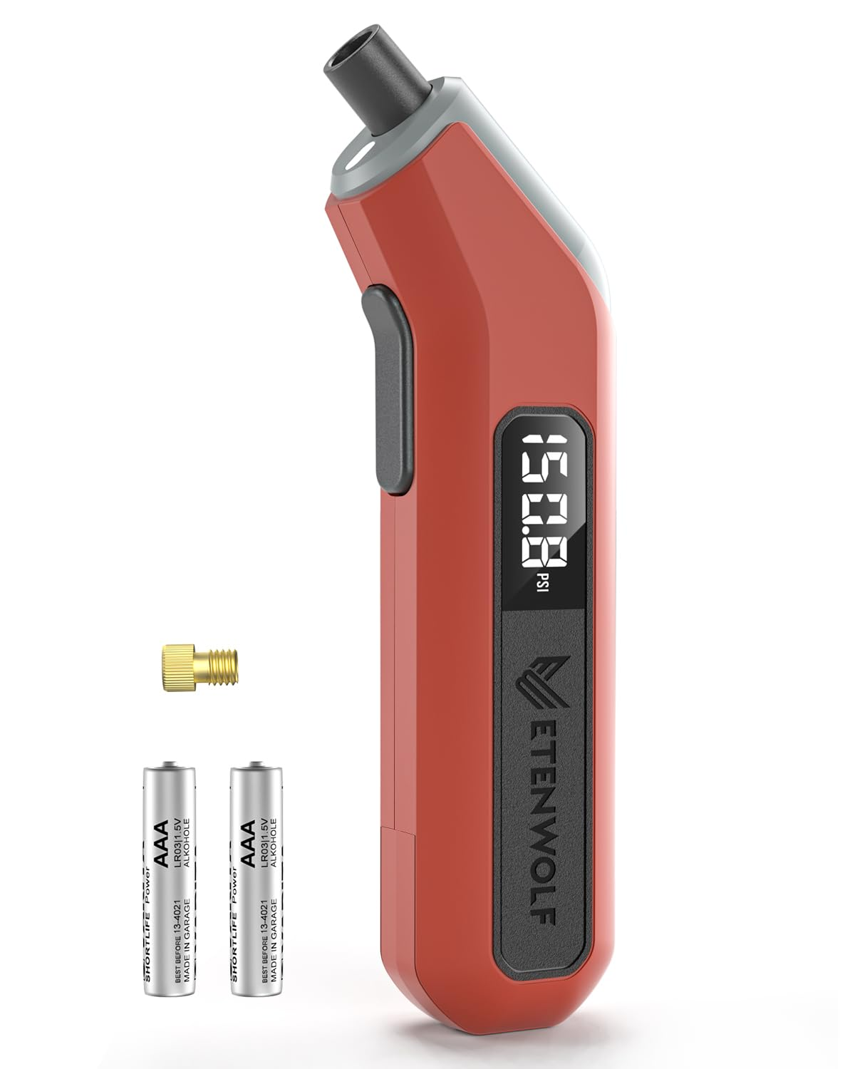 ETENWOLF T300 plus Tire Pressure Gauge 200 PSI, Digital Tire Gauge with Bright LED Display, Tire Gauges for Tire Pressure, Vivid Orange