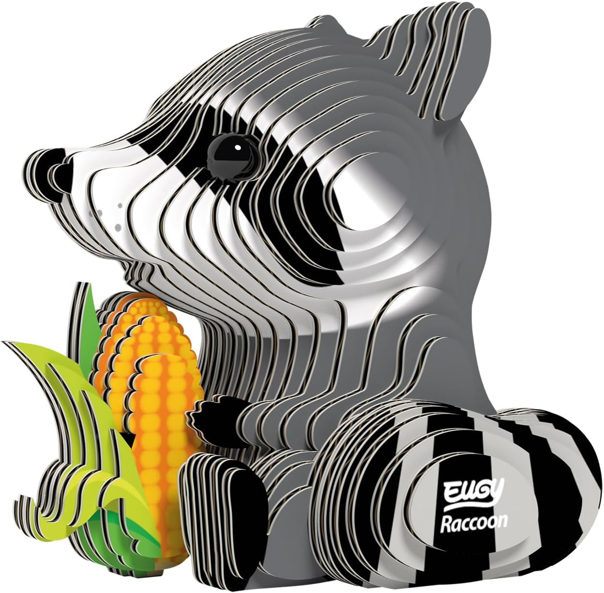 EUGY 103 Raccoon 3D Puzzle - 46 Piece Eco-Friendly Educational Toy Puzzle for Boys, Girls & Kids Ages 6+ image number 1