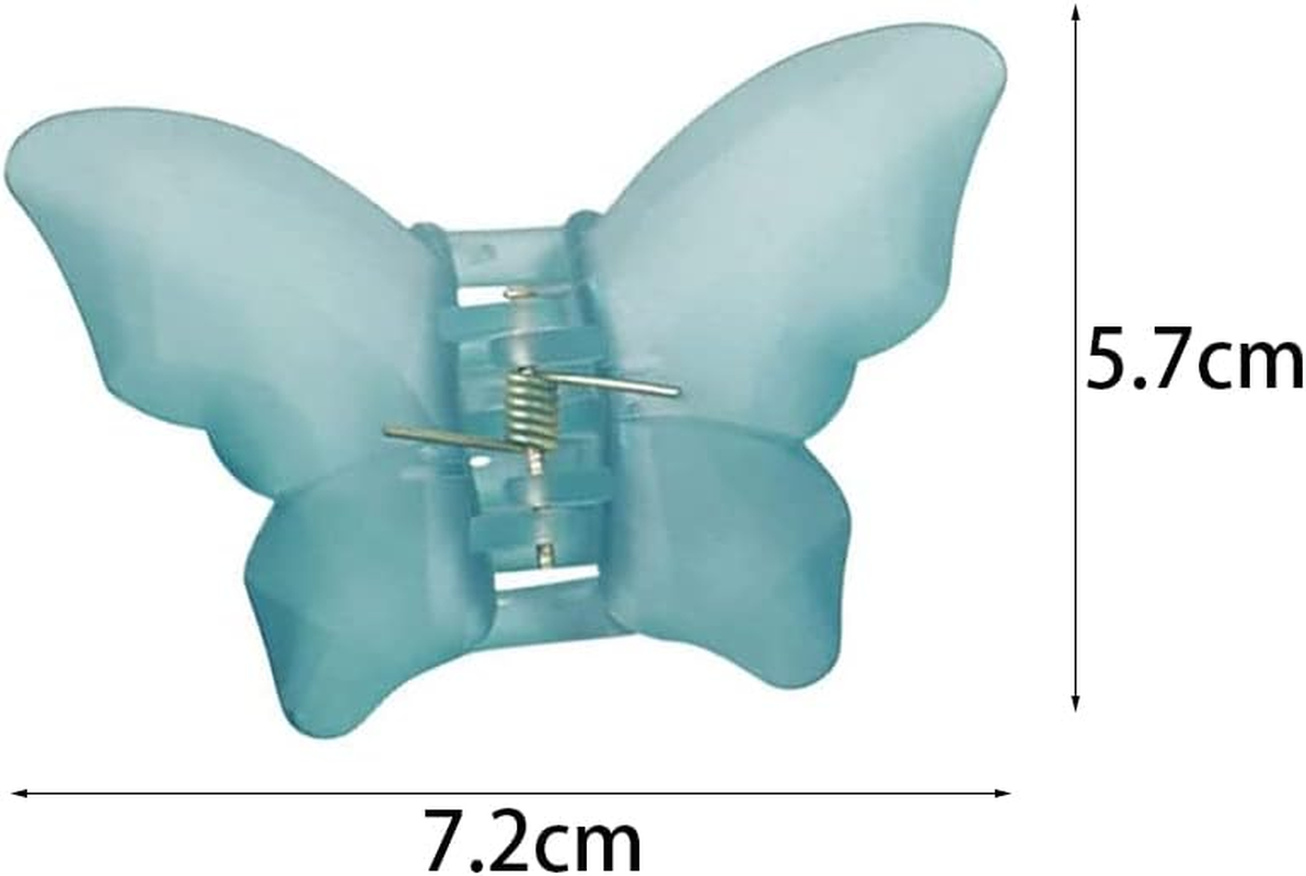 4 Pieces Butterfly Hair Claw Clips Medium Acrylic Non-Slip Hair Clasp Claw Comfortable Strong Grip Vintage Hair Clamps for Women Girls Fashion Accessories image number 2