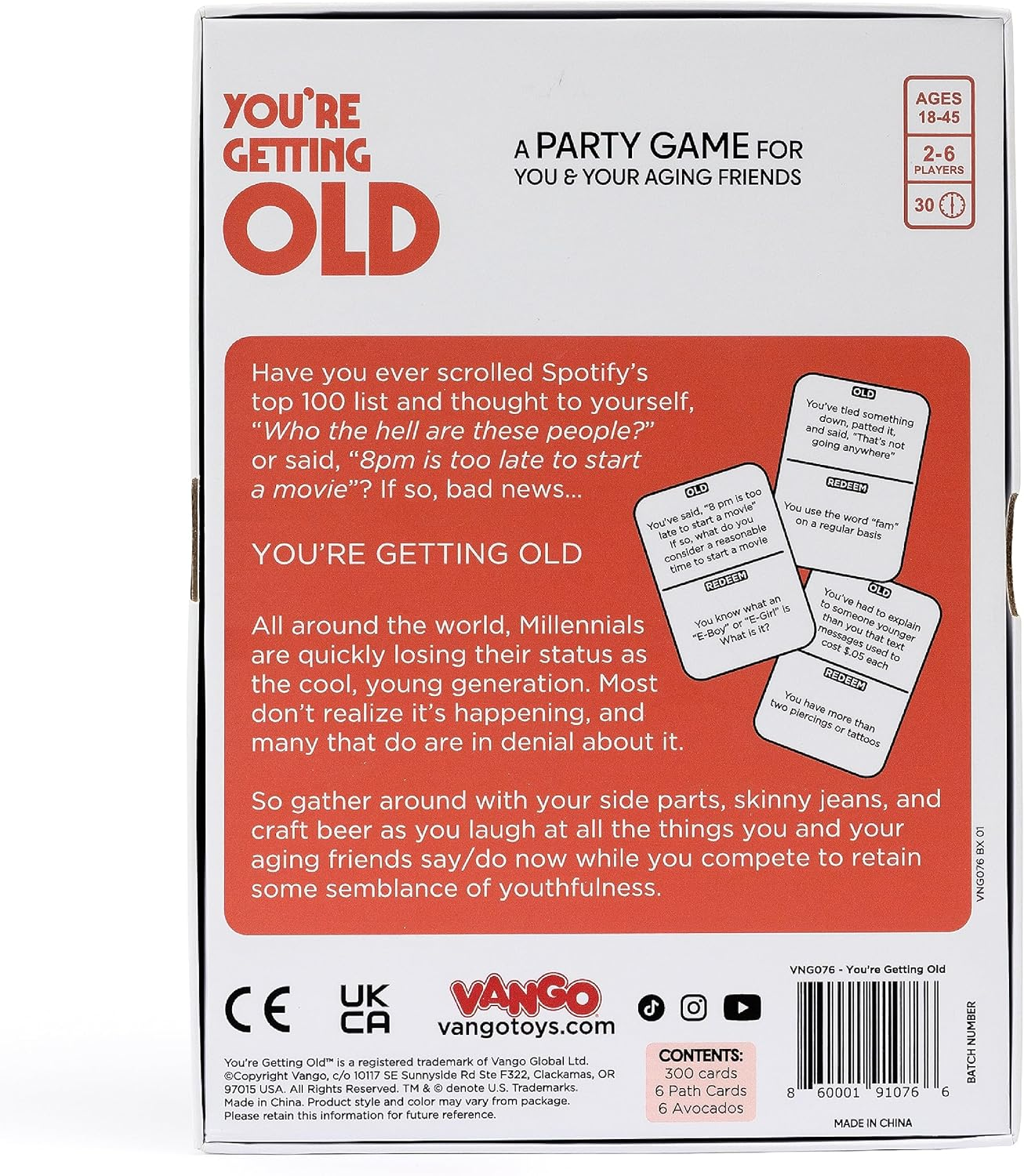 Vango You'Re Getting Old - Adult Party Card Game - Bonus Edition, (VNG076AMZN) image number 2