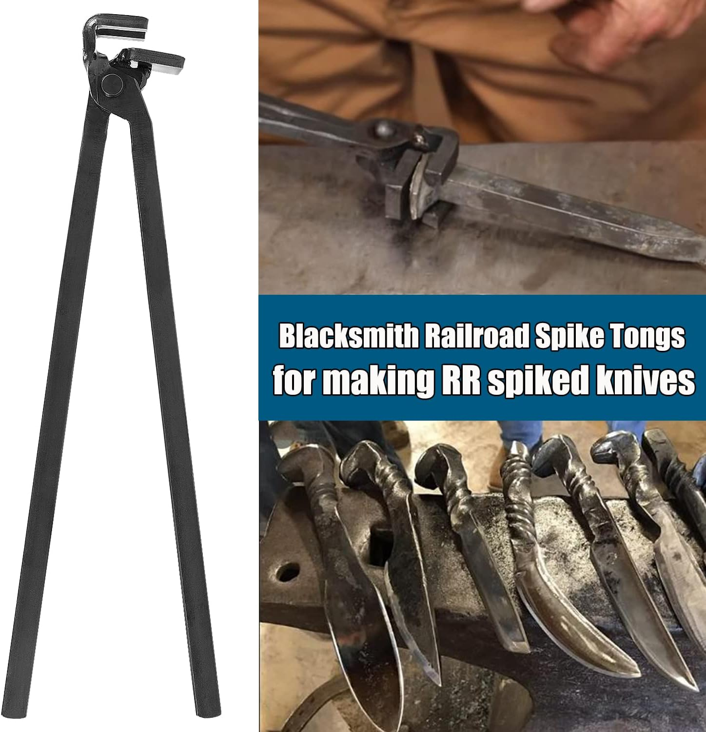 Blacksmith Railroad Spike Tongs image number 5